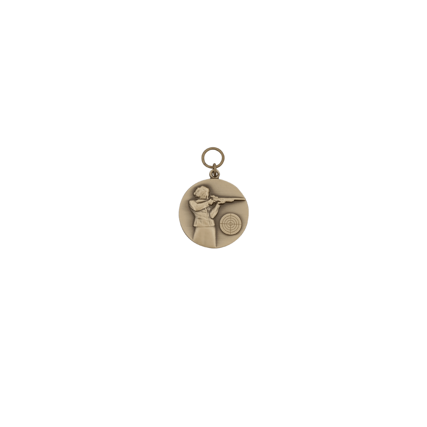 Medaille, 33mm, Messing, bronzefarbig, mit Öse(n) und Ring(en)