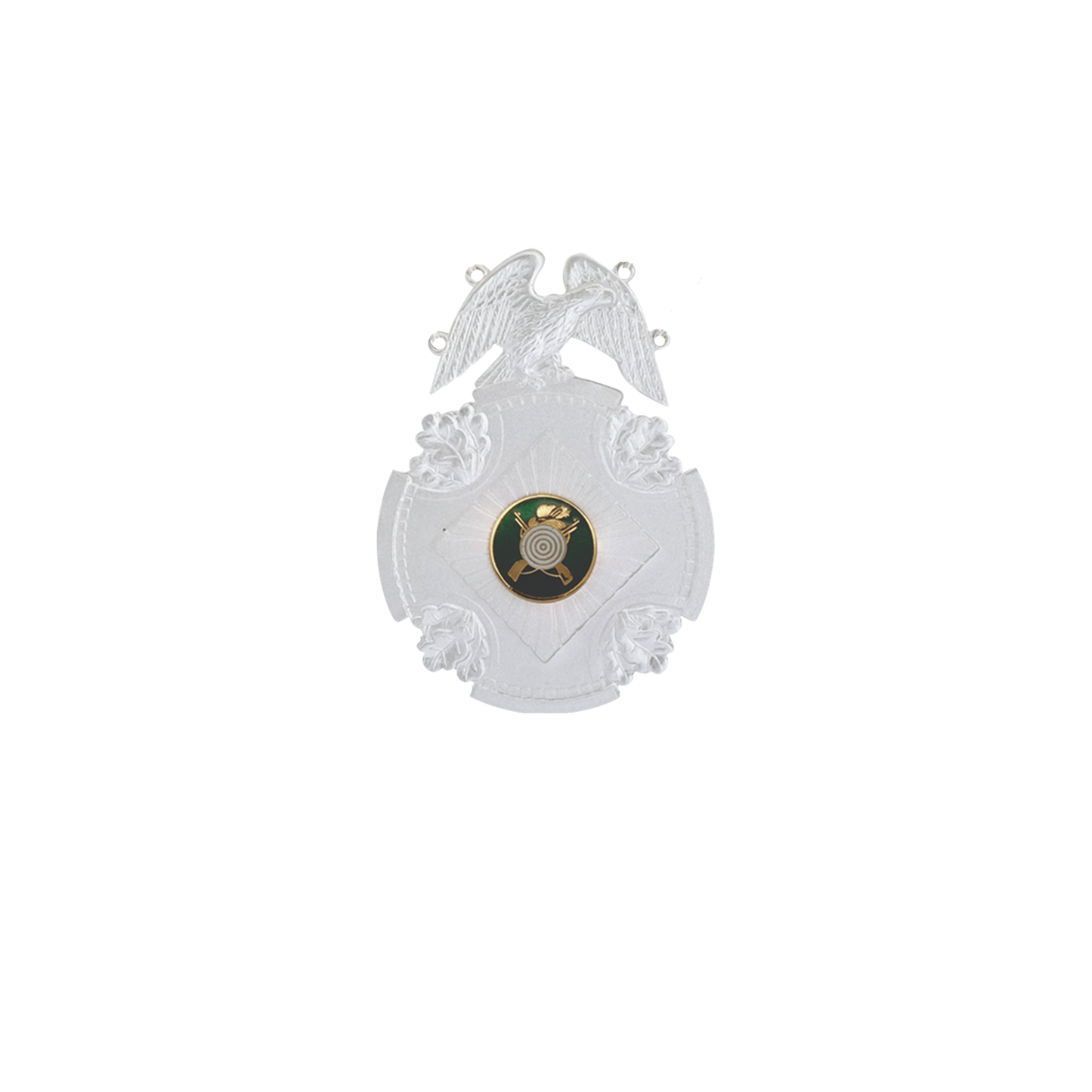 Mittelstück, Messing, versilbert, mit Öse(n) und Ring(en)