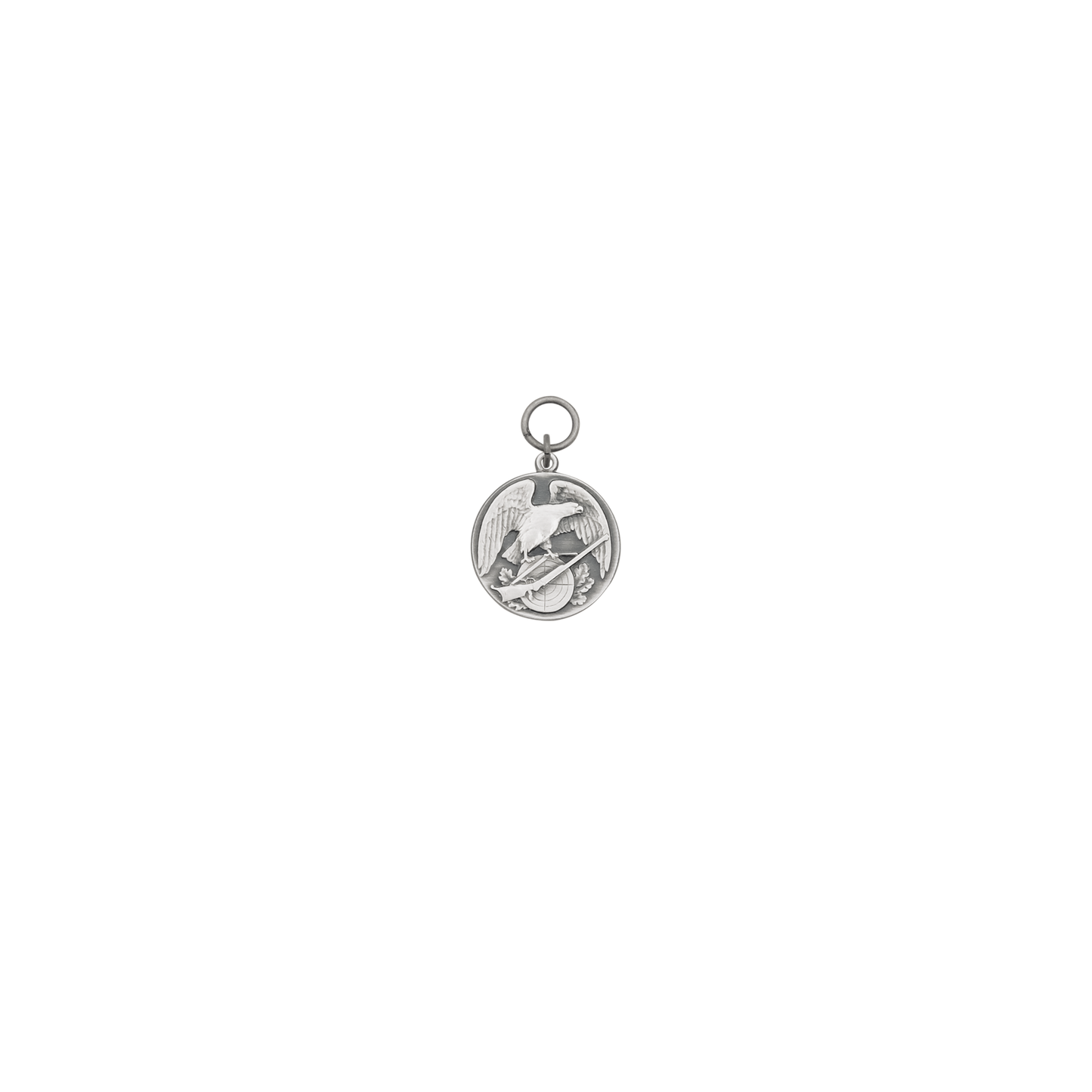 Medaille, 28mm, Messing, altsilber, mit Öse(n) und Ring(en)