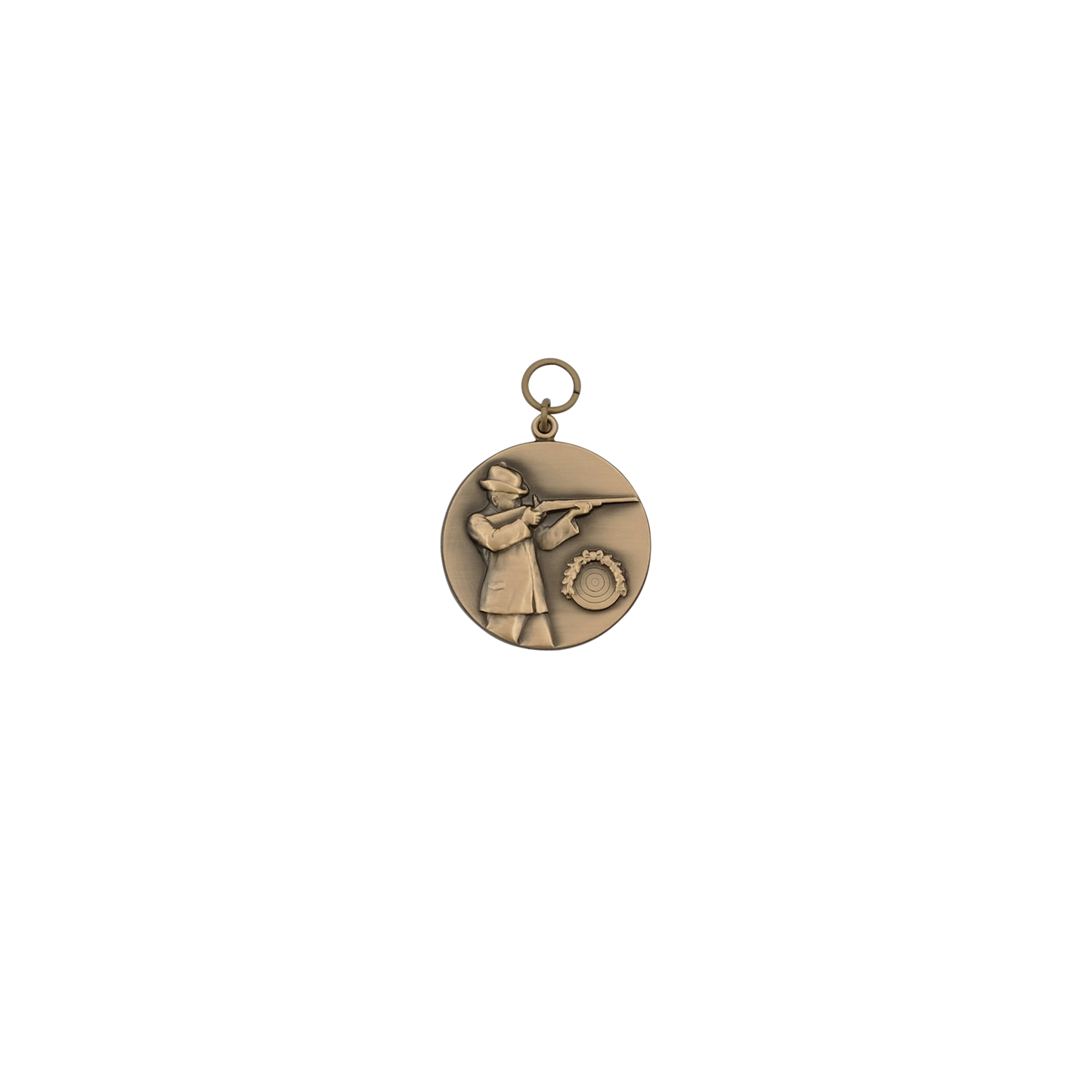 Medaille, 39mm, Messing, bronzefarbig, mit Öse(n) und Ring(en)