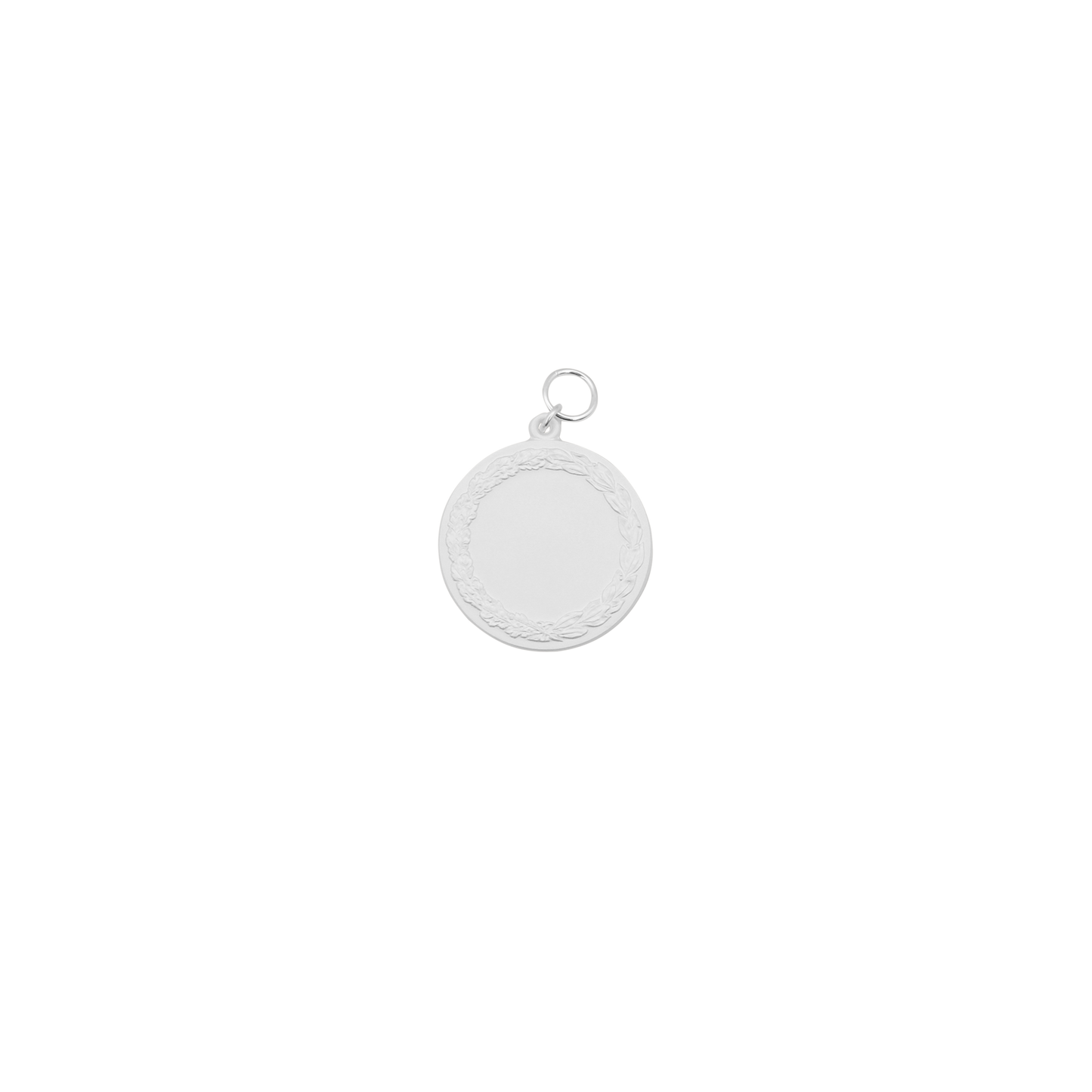 Medaille, 39mm, Messing, versilbert, mit Öse(n) und Ring(en)
