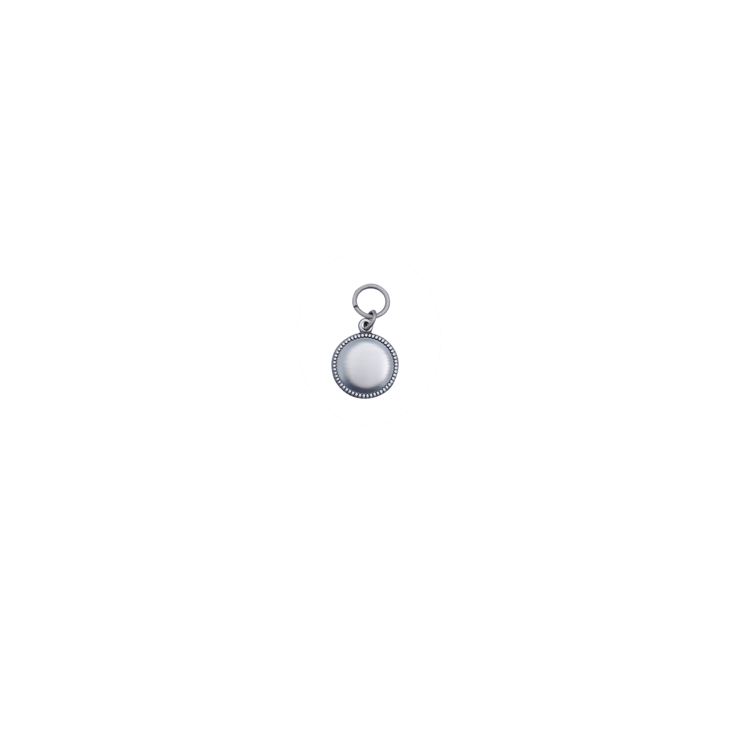 Anhänger, Messing, altsilber, mit Öse(n) und Ring(en)