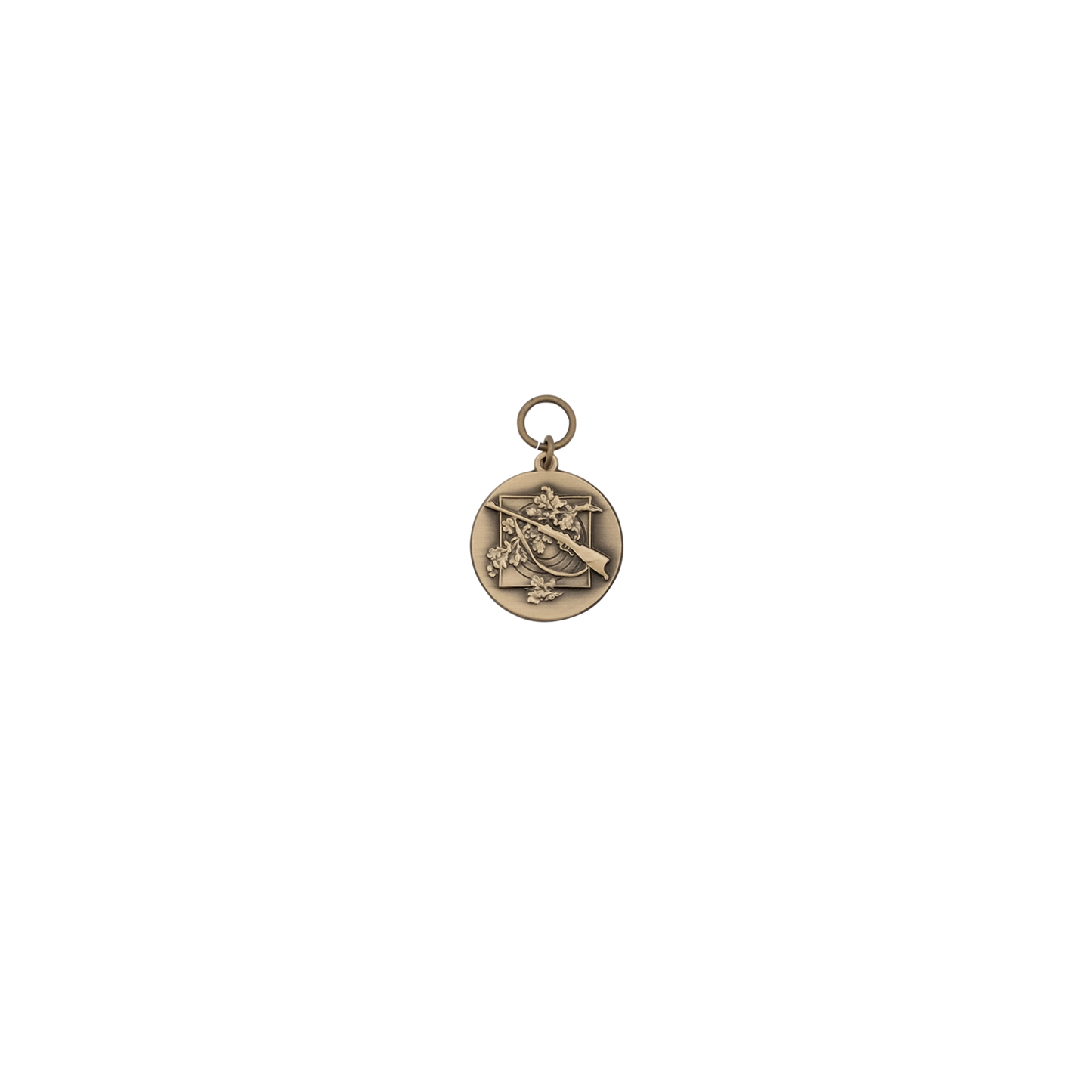 Medaille, 28mm, Messing, bronzefarbig, mit Öse(n) und Ring(en)