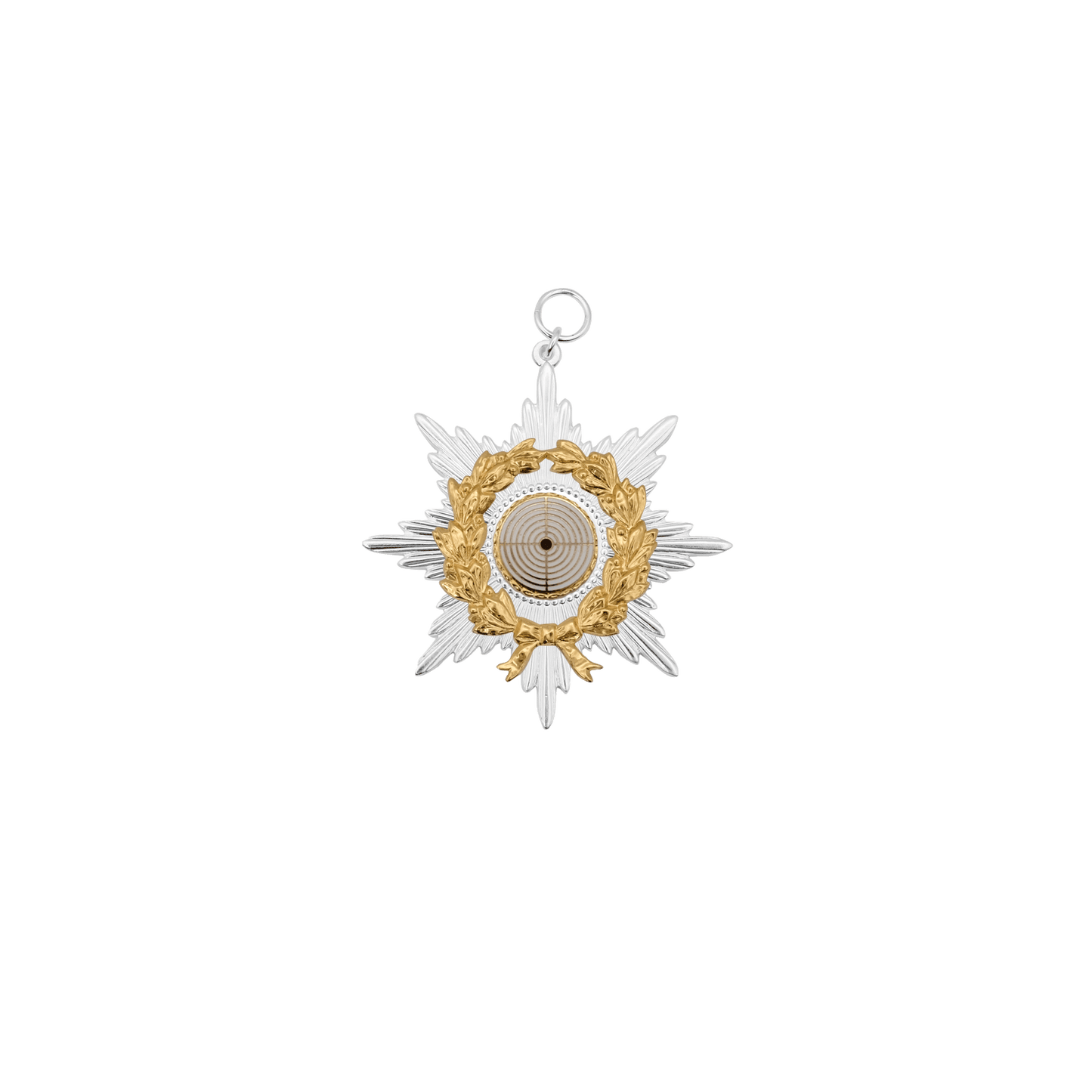 Orden, Messing, versilbert, mit Öse(n) und Ring(en)