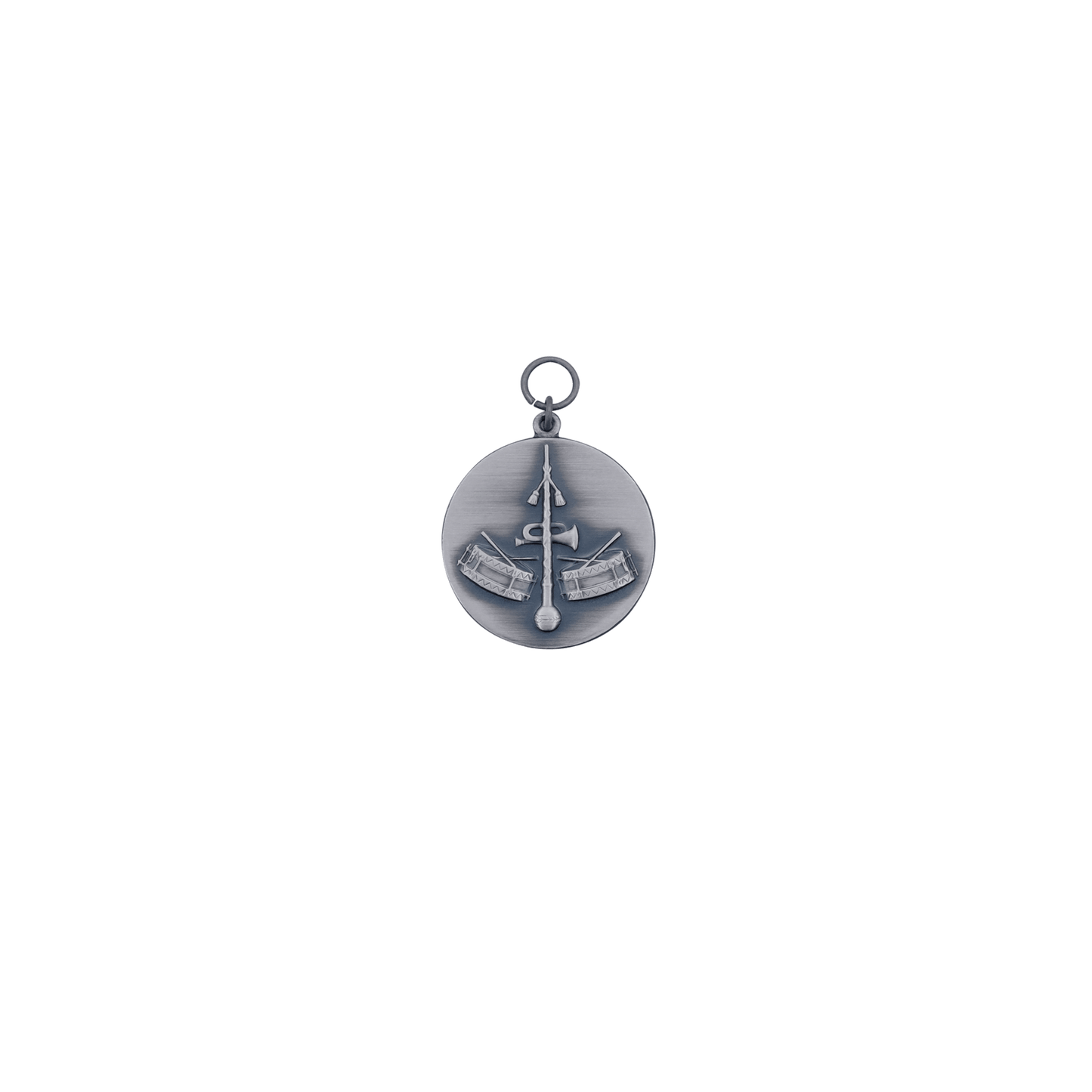 Medaille, 39mm, Messing, altsilber, mit Öse(n) und Ring(en)