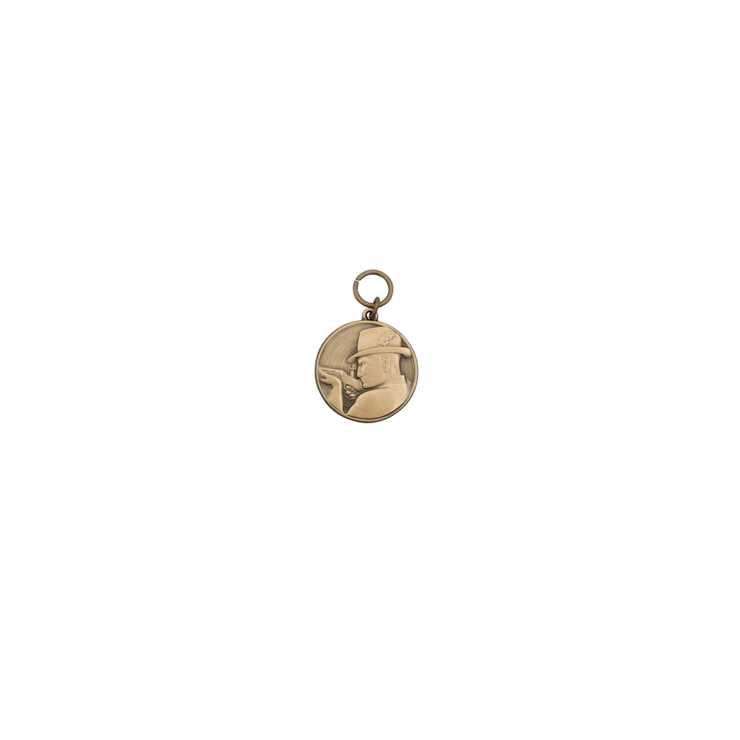 Medaille, 28mm, Messing, bronzefarbig, mit Öse(n) und Ring(en)