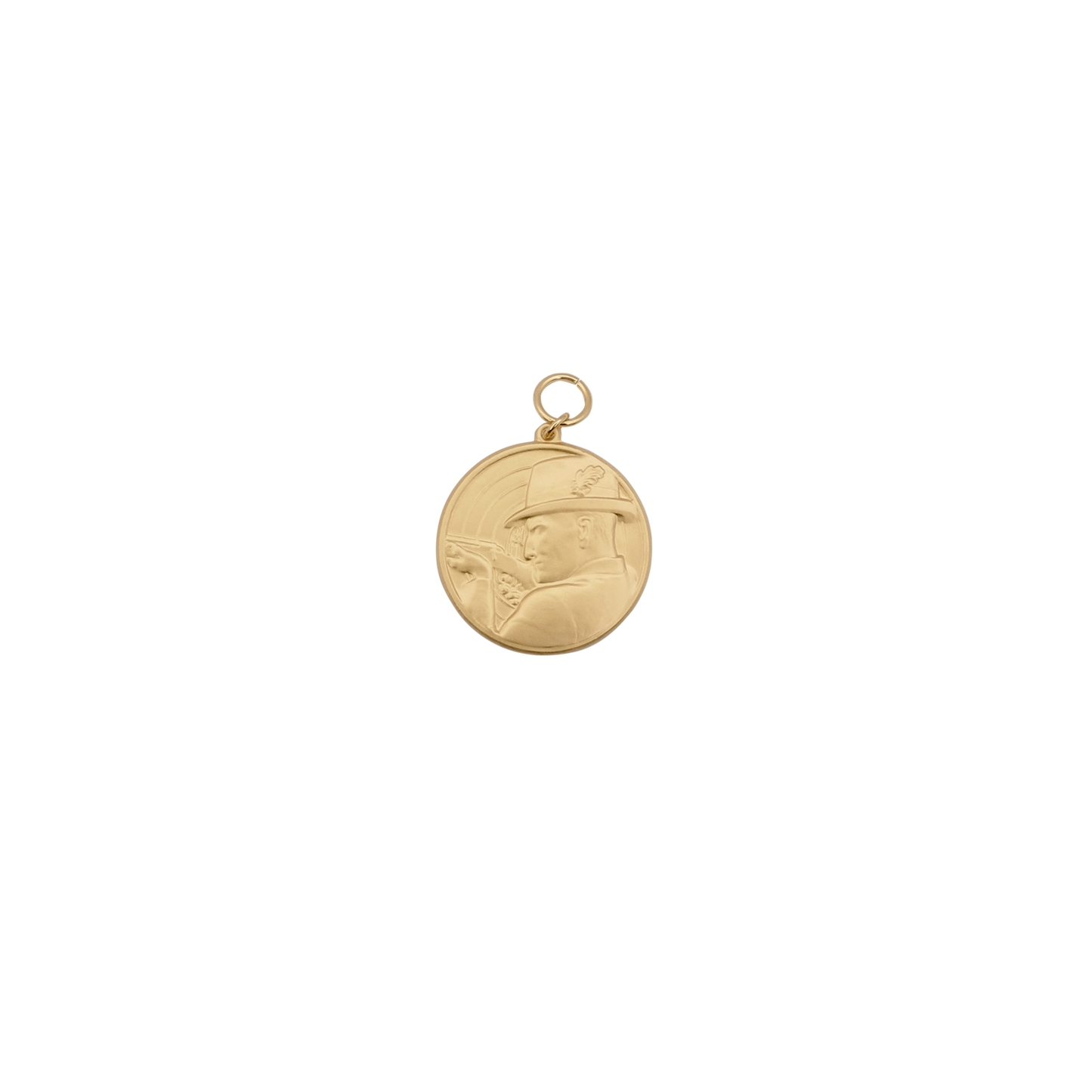 Medaille, 39mm, Messing, vergoldet, mit Öse(n) und Ring(en)