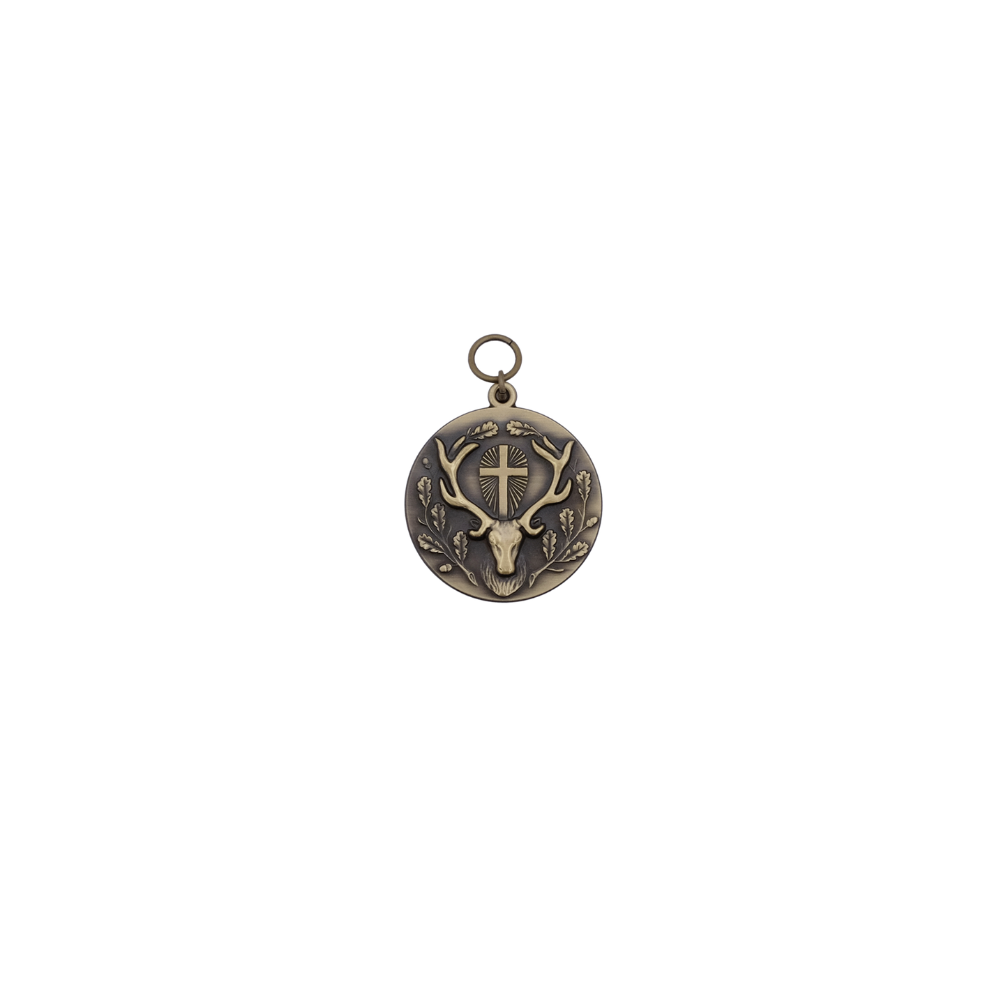 Medaille, 39mm, Messing, bronzefarbig, mit Öse(n) und Ring(en)