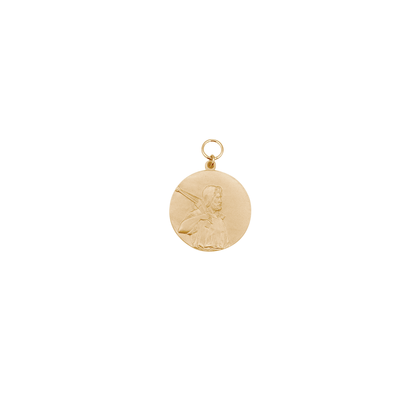 Medaille, 39mm, Messing, vergoldet, mit Öse(n) und Ring(en)