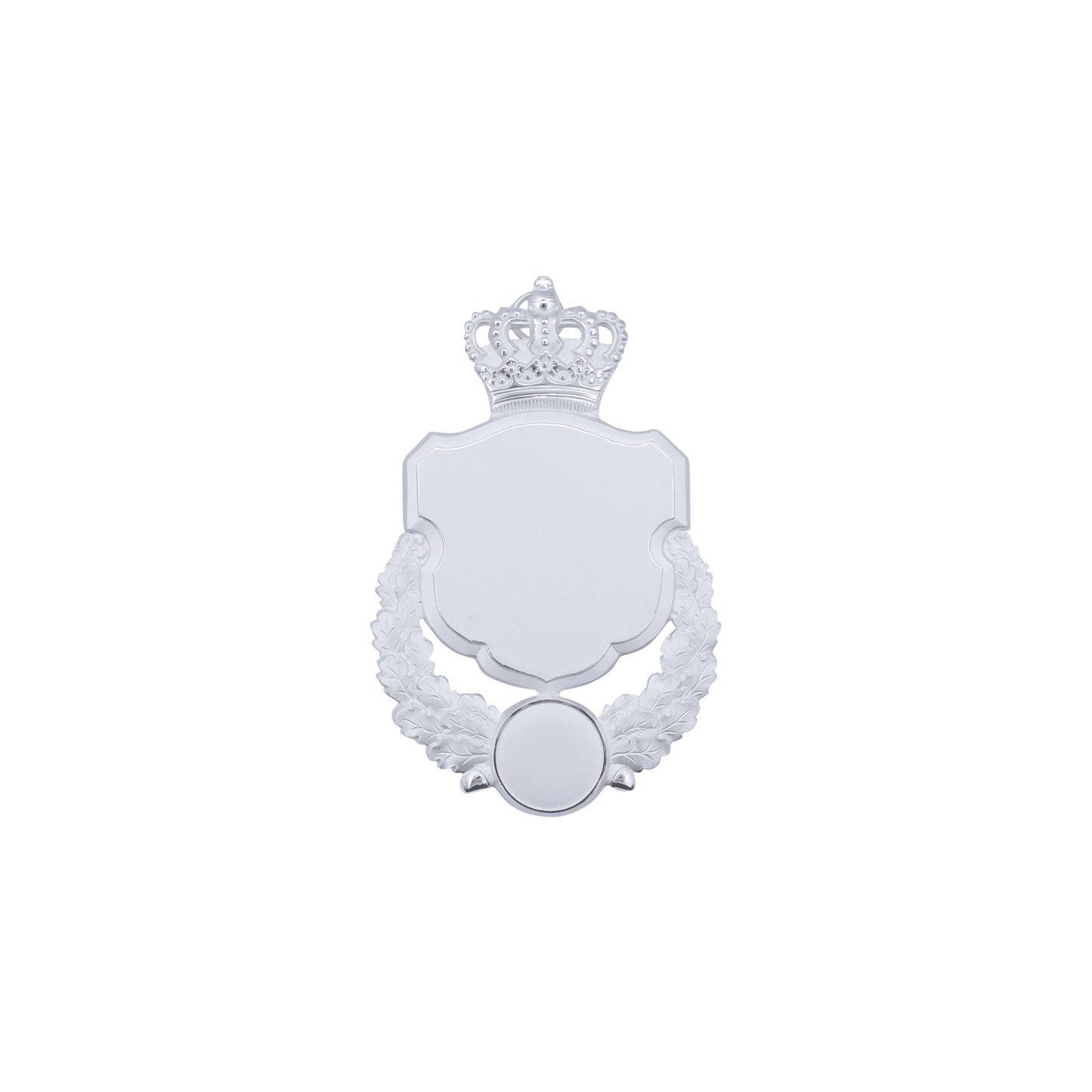 Schild / Mittelstück, Messing, versilbert, mit Öse(n) und Ring(en)