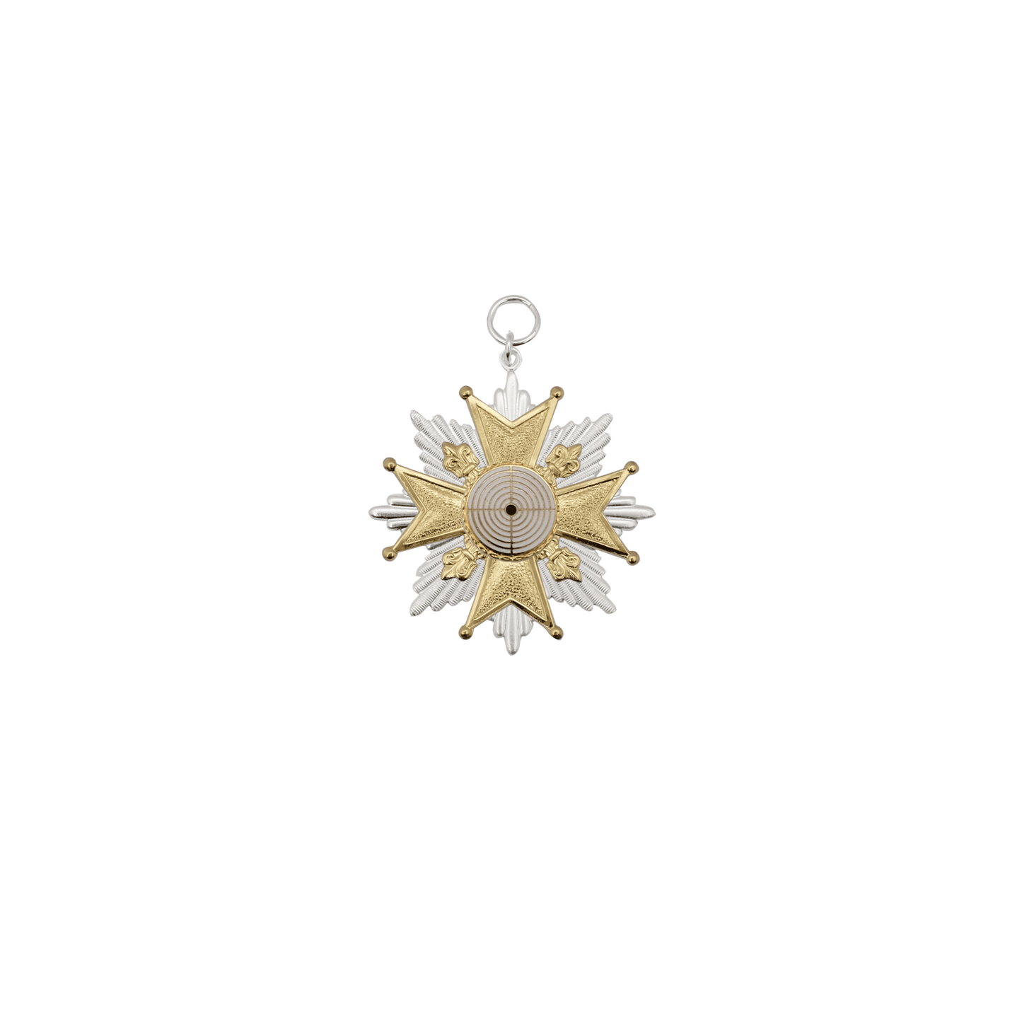 Orden, Messing, versilbert, mit Öse(n) und Ring(en)