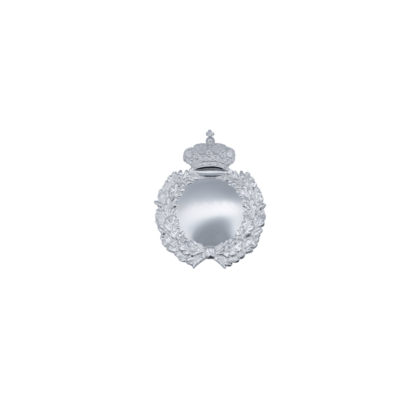 Schild, Messing, versilbert, mit Öse(n) und Ring(en)