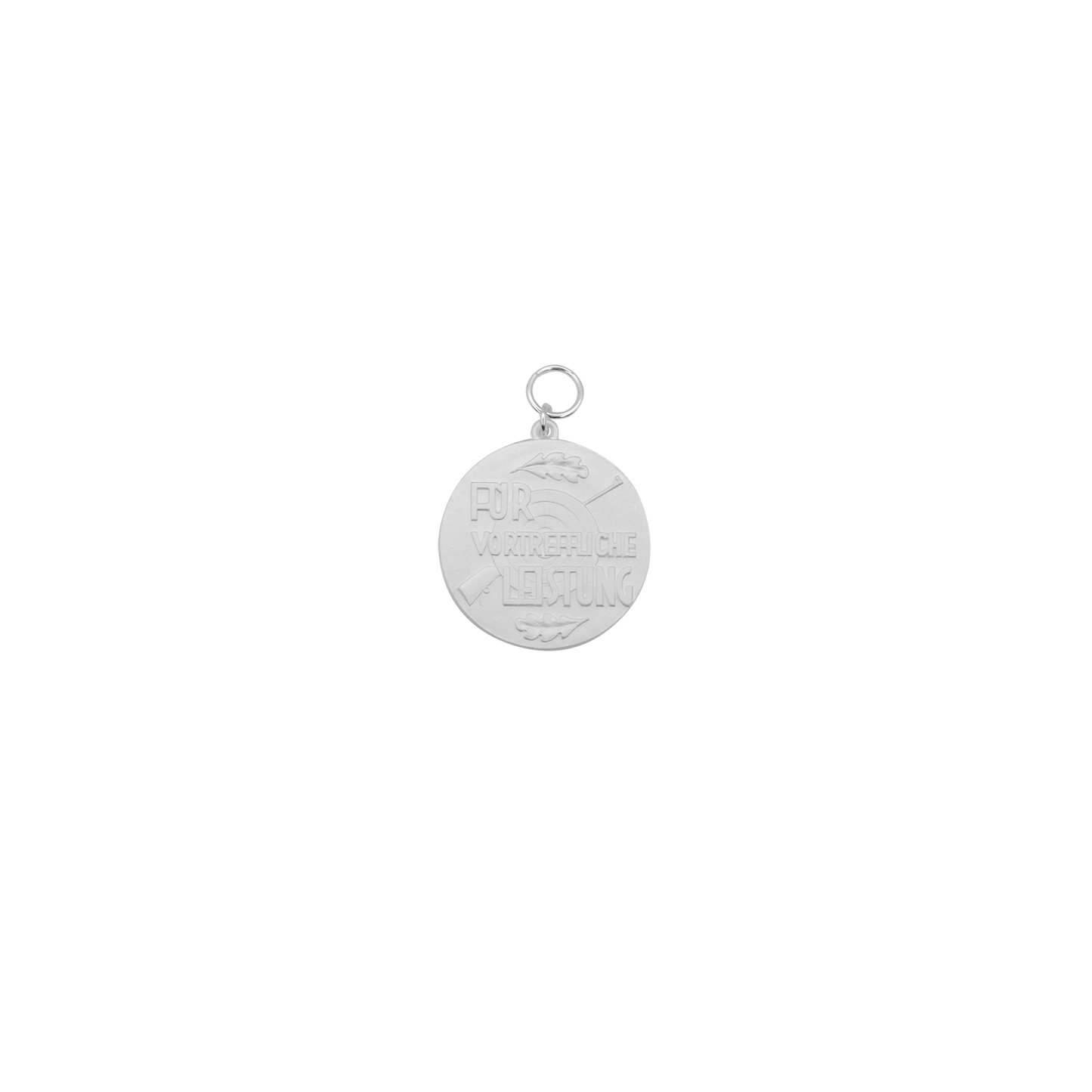 Medaille FÜR VORTREFFLICHE LEISTUNG, 39mm, Messing, versilbert, mit Öse(n) und Ring(en)