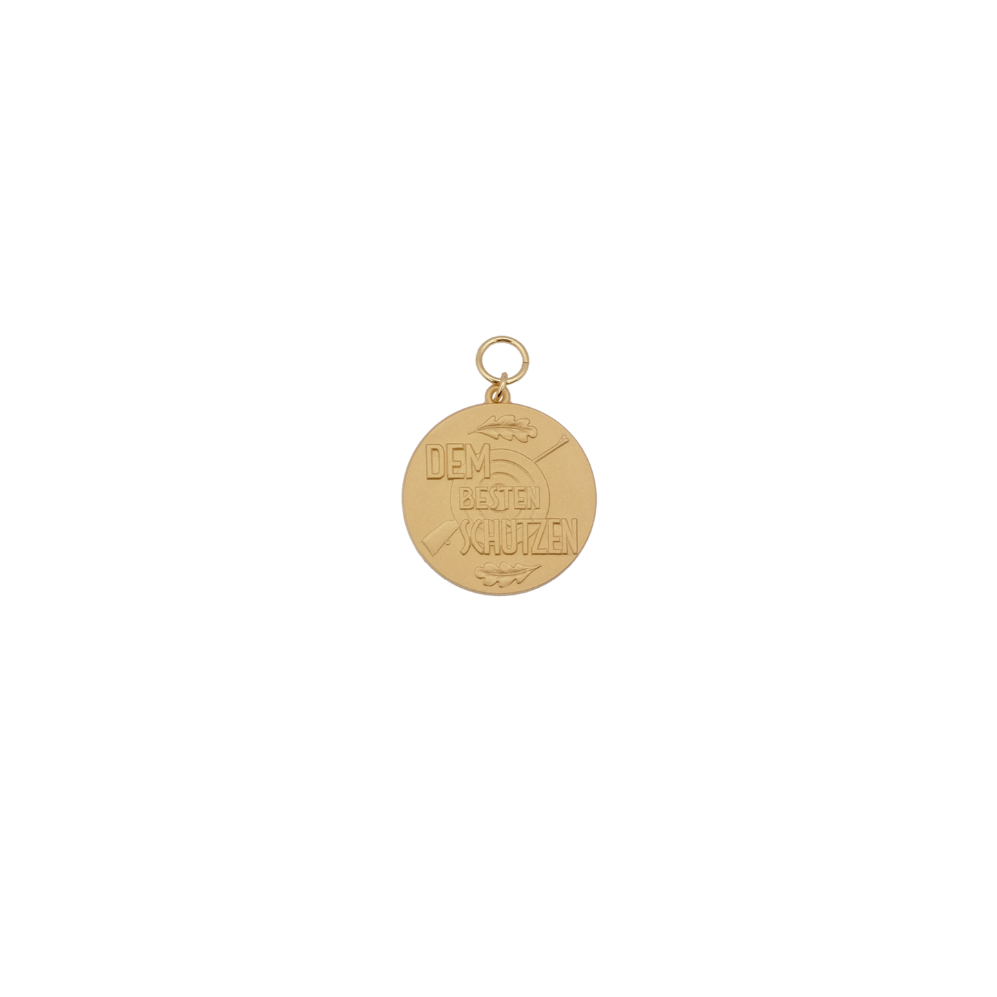 Medaille DEM BESTEN SCHÜTZEN, 39mm, Messing, vergoldet, mit Öse(n) und Ring(en)
