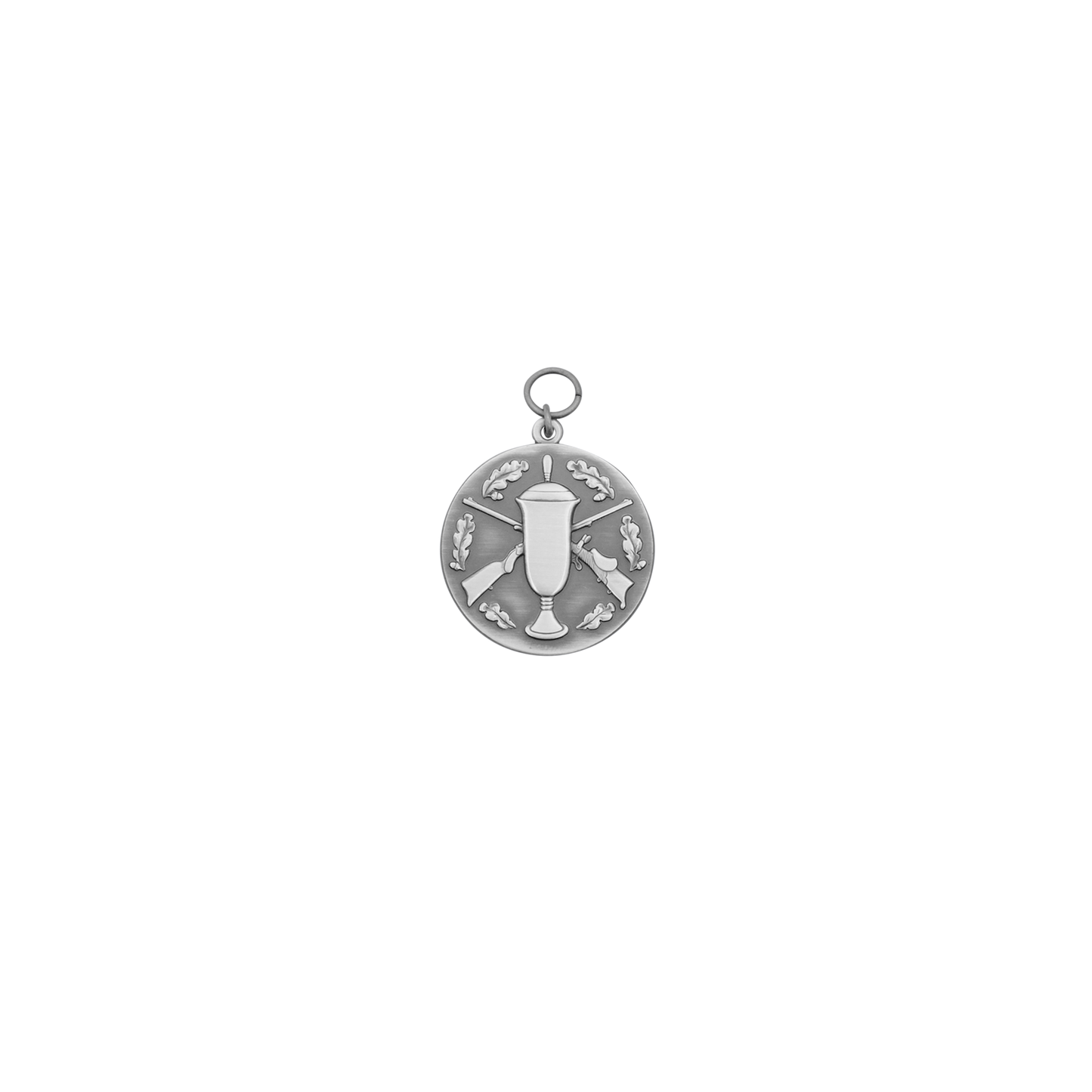 Medaille, 39mm, Messing, altsilber, mit Öse(n) und Ring(en)