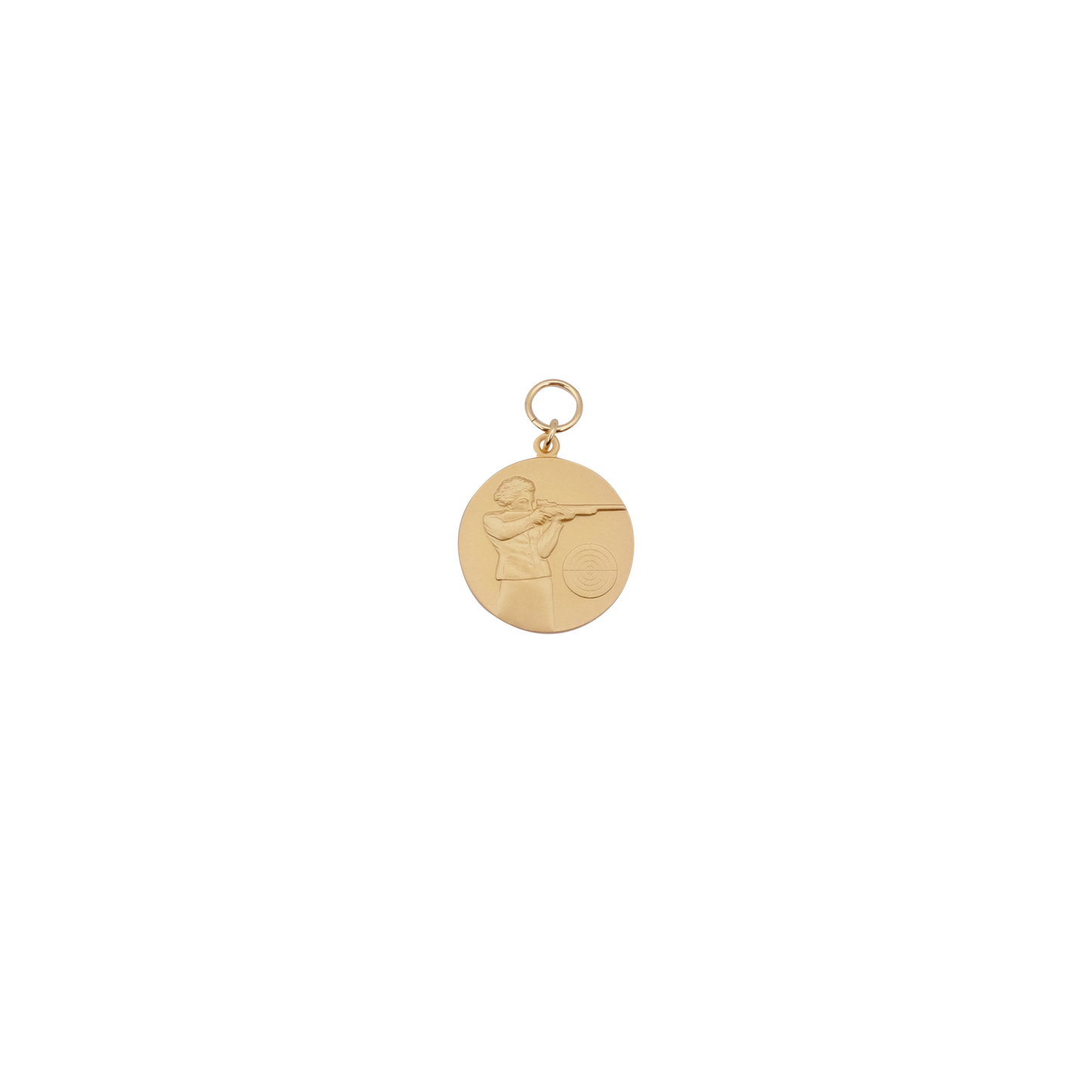 Medaille, 33mm, Messing, vergoldet, mit Öse(n) und Ring(en)