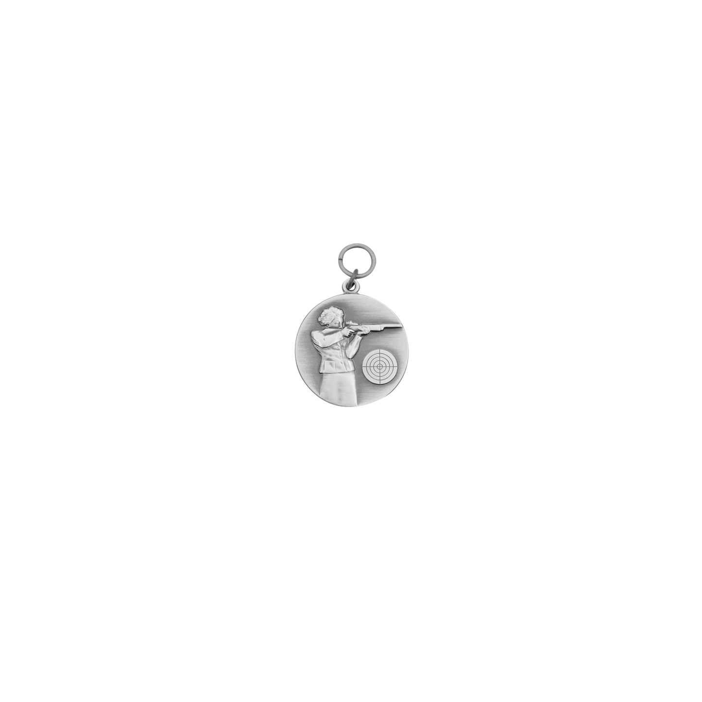 Medaille, 33mm, Messing, altsilber, mit Öse(n) und Ring(en)