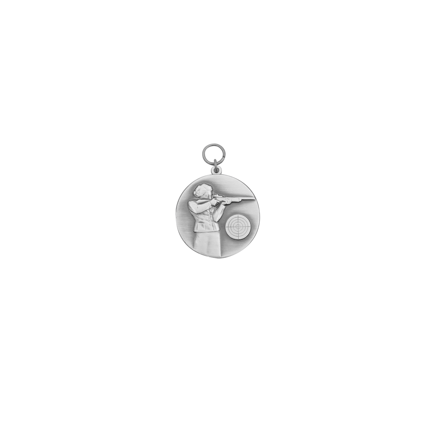 Medaille, 39mm, Messing, altsilber, mit Öse(n) und Ring(en)