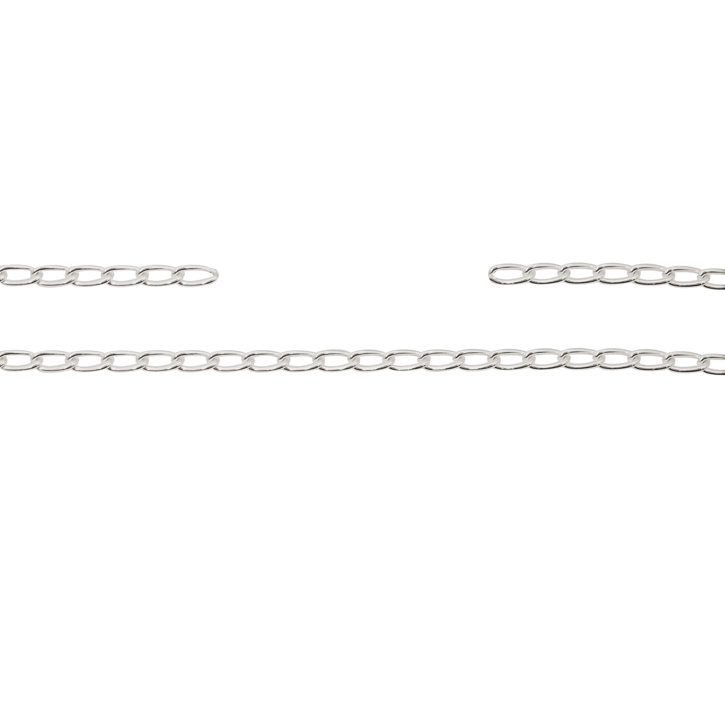 Kette, 10 cm, Messing, versilbert