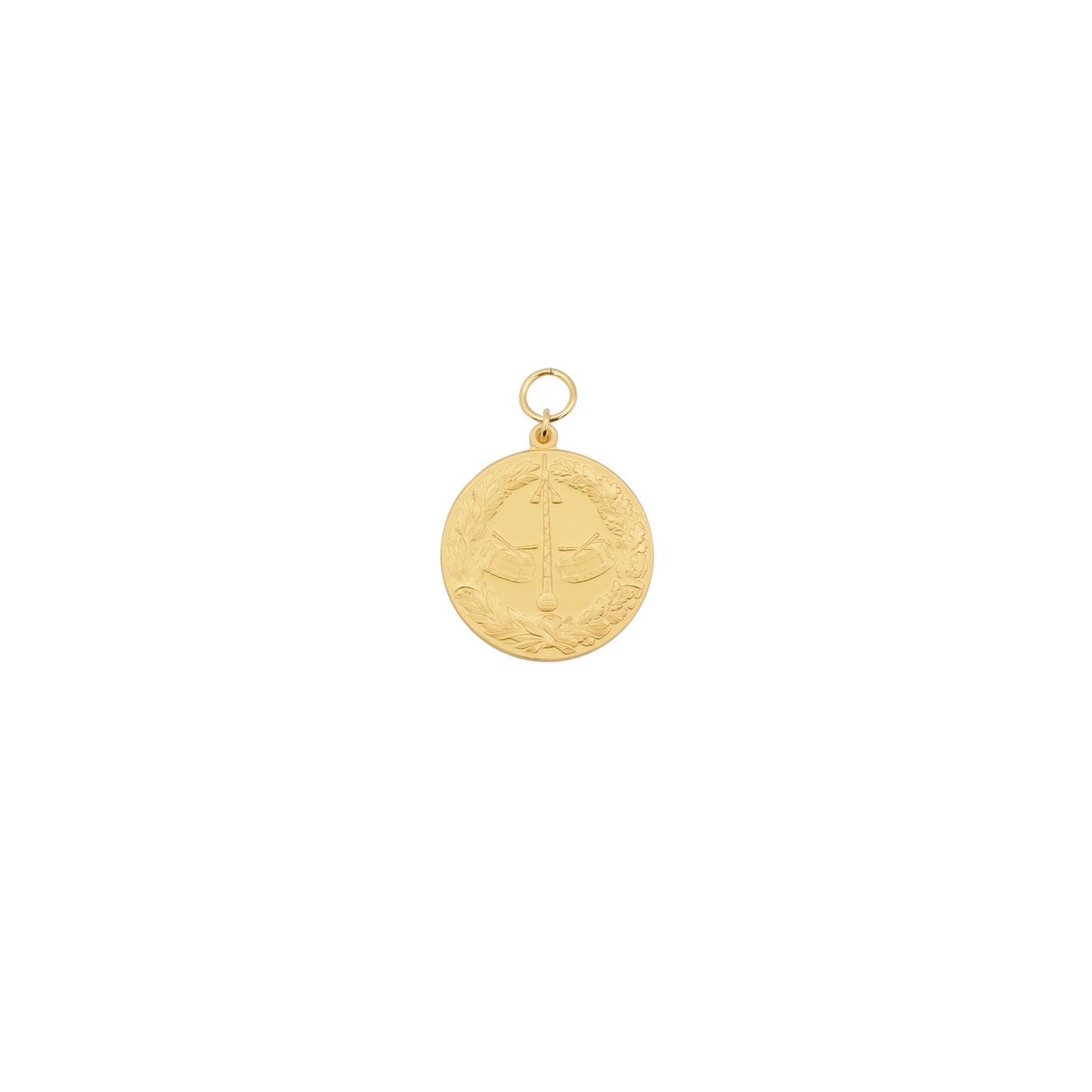 Medaille, 39mm, Messing, vergoldet, mit Öse(n) und Ring(en)