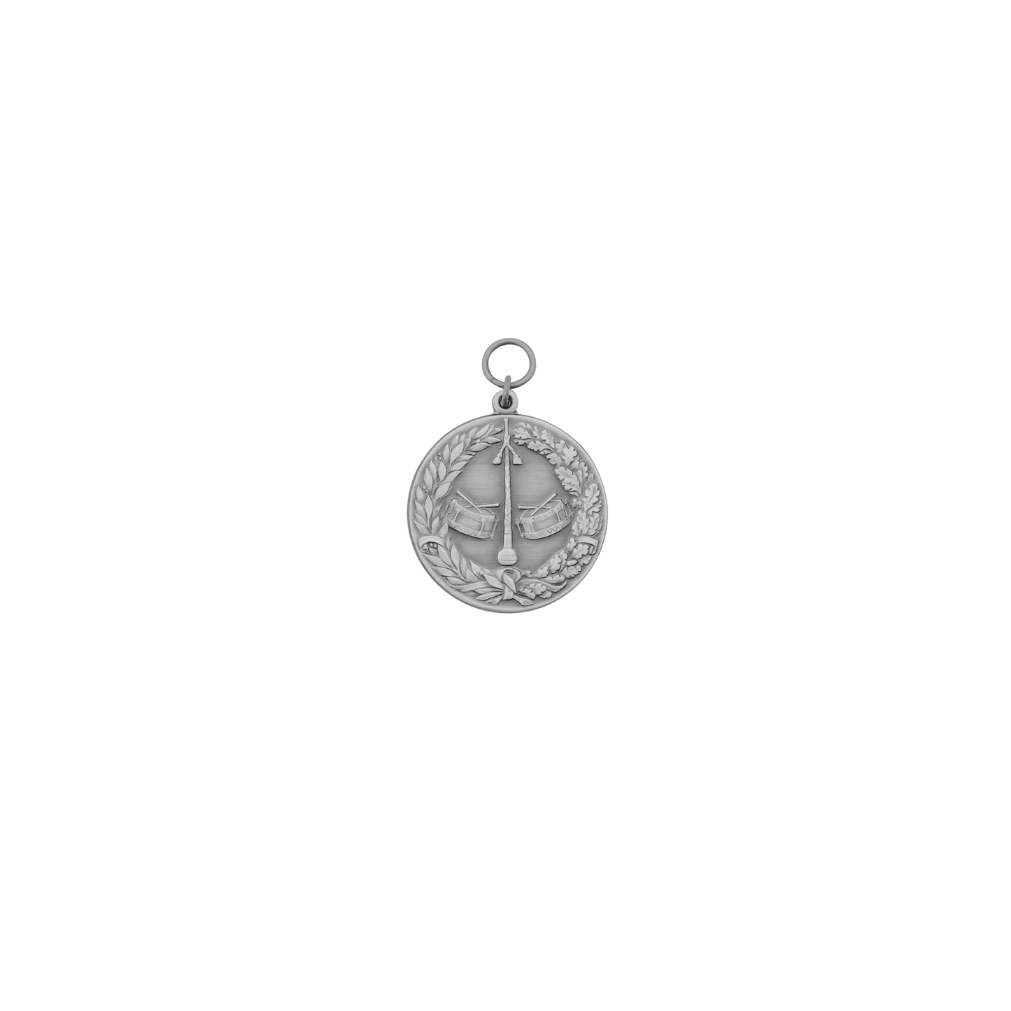 Medaille, 39mm, Messing, altsilber, mit Öse(n) und Ring(en)