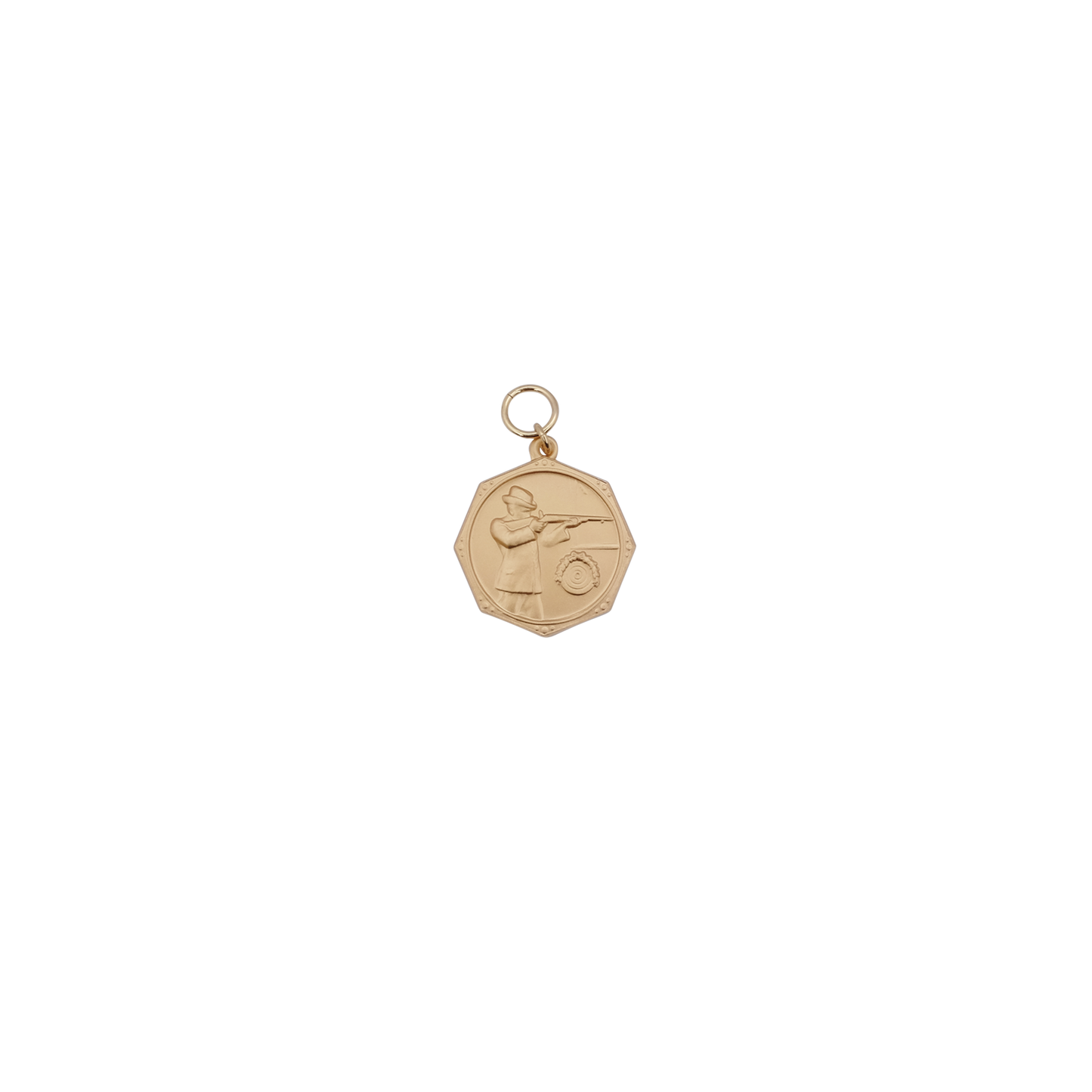 Medaille, 33mm, Messing, vergoldet, mit Öse(n) und Ring(en)