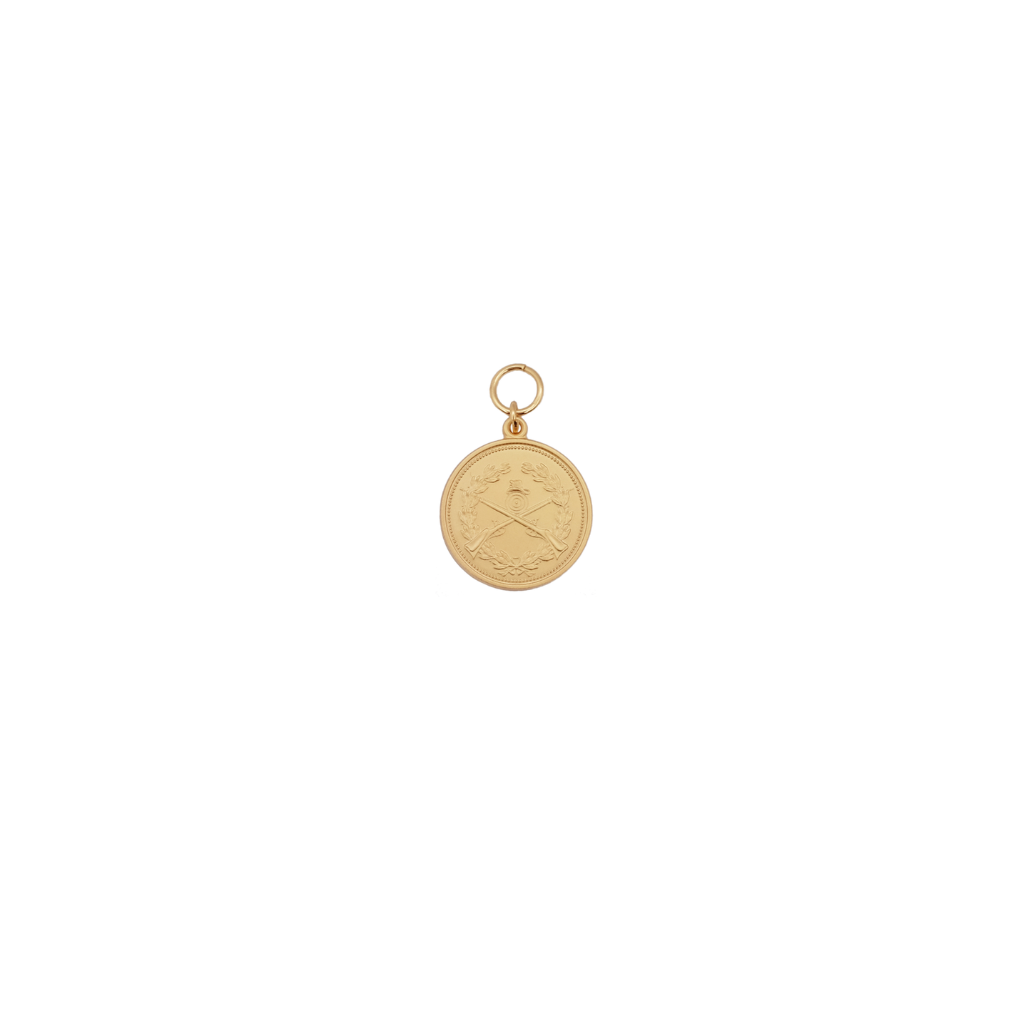 Medaille, 28mm, Messing, vergoldet, mit Öse(n) und Ring(en)
