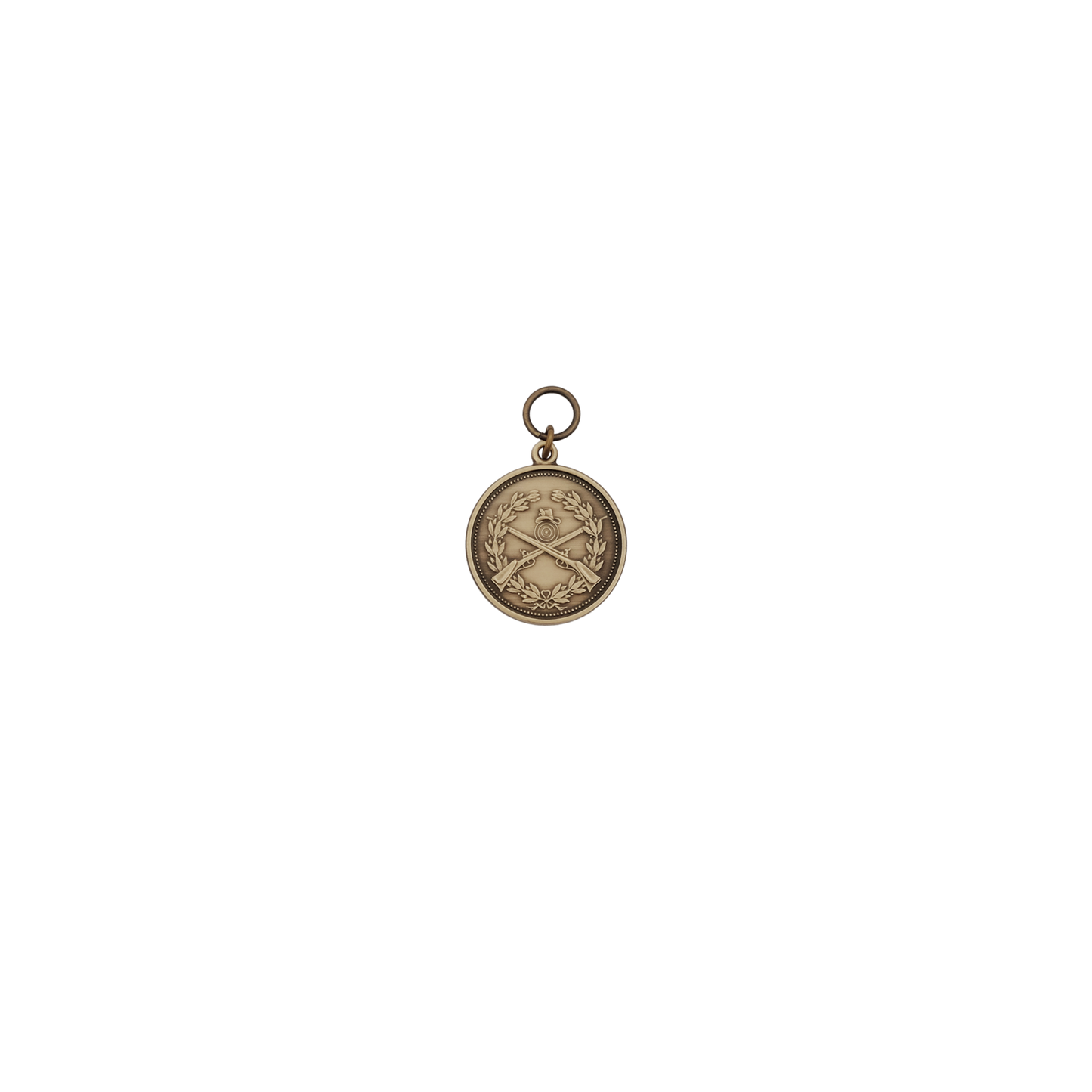 Medaille, 28mm, Messing, bronzefarbig, mit Öse(n) und Ring(en)