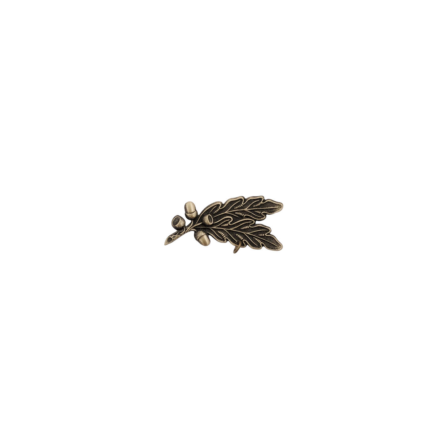 Eichblatt, Messing, bronzefarbig, mit Öse(n) und Ring(en)
