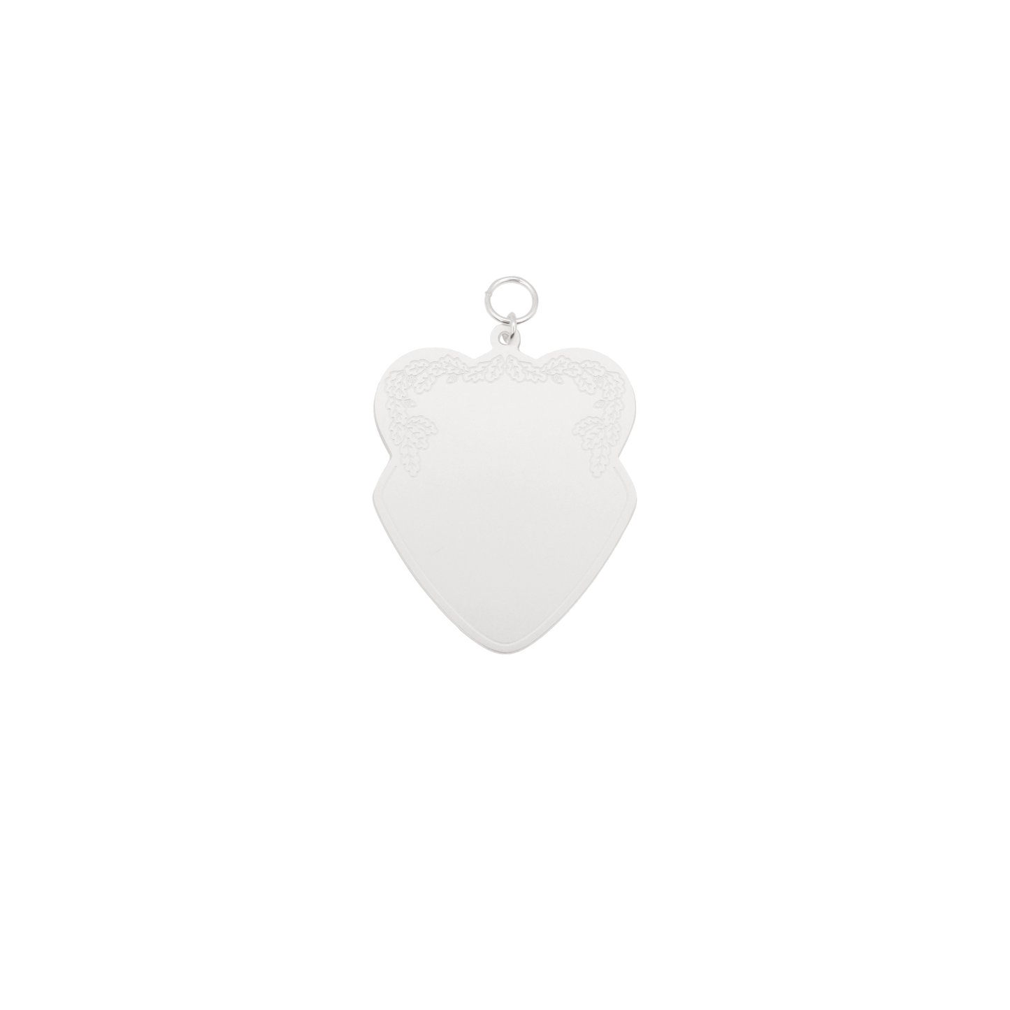 Schild, Messing, versilbert, mit Öse(n) und Ring(en)