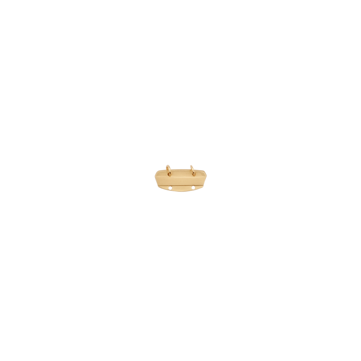 Gravurschild, Messing, vergoldet, mit Öse(n) und Ring(en)