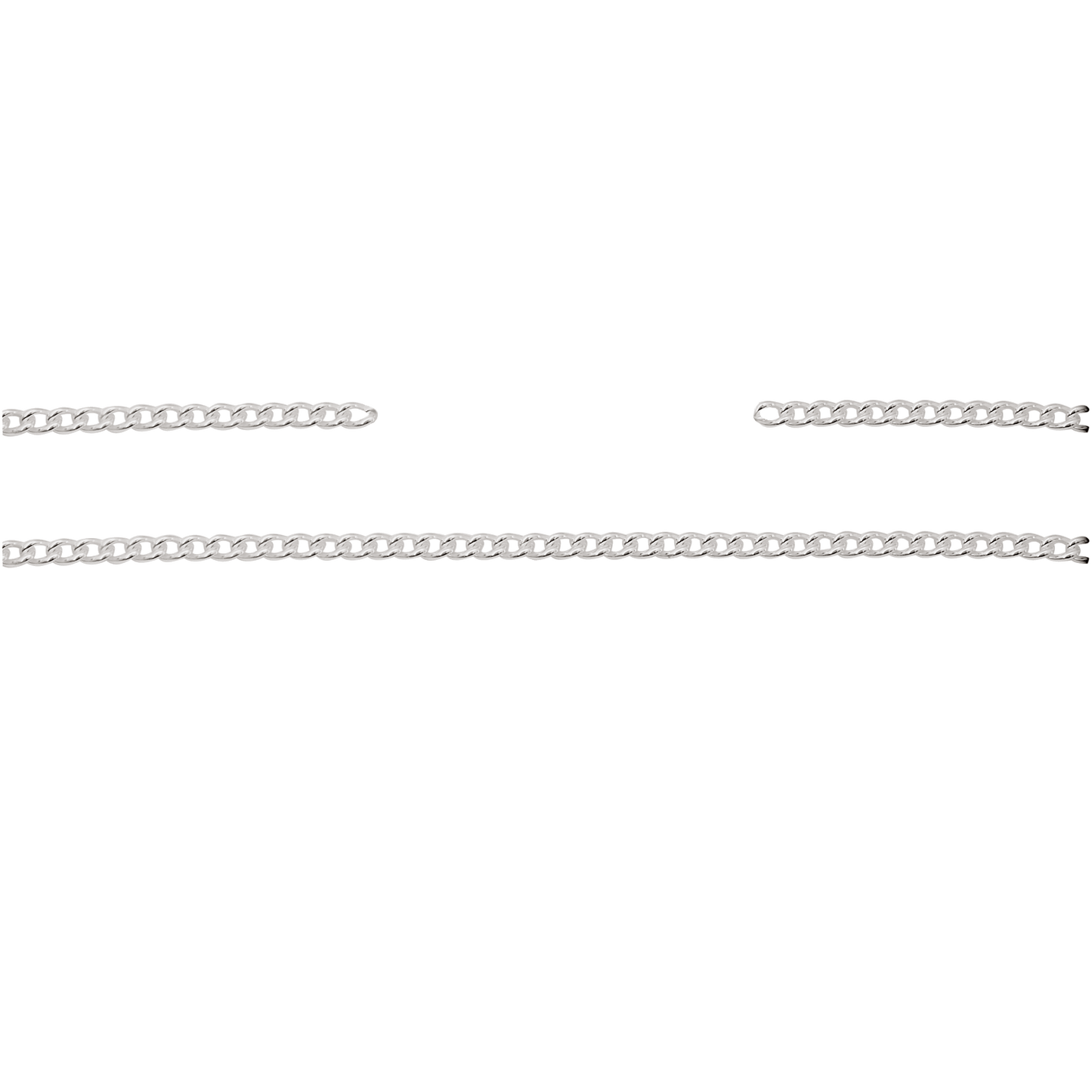 Kette, 10 cm, Messing, versilbert