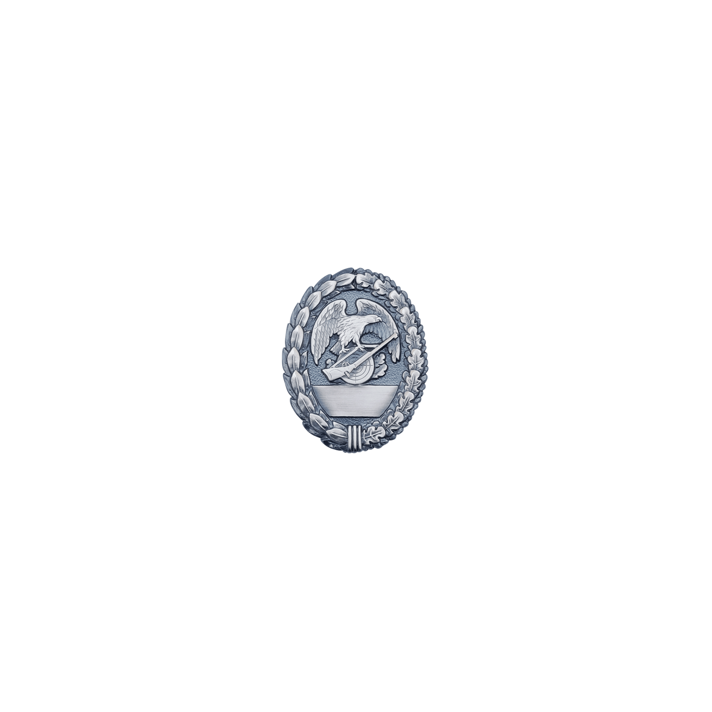 Abzeichen, Messing, altsilber, mit Scharniernadel
