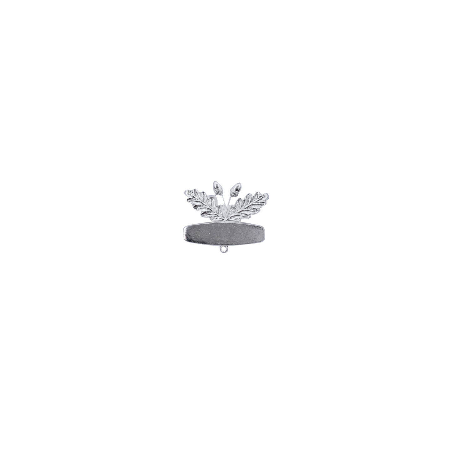 Aufhänger, Messing, versilbert, mit Scharniernadel