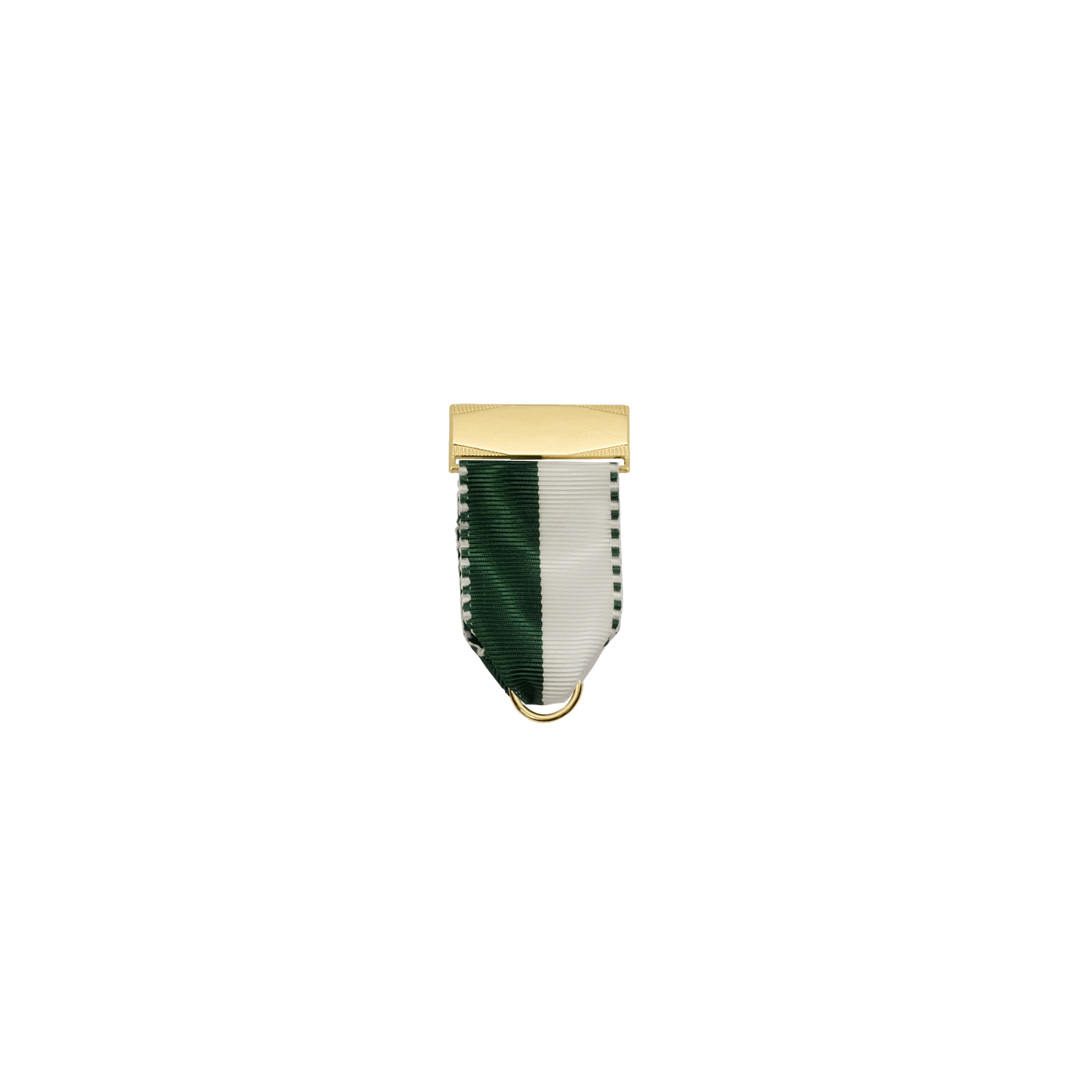 Bandhalter, Petrol-Weiß, Textil, vergoldet, mit Scharniernadel