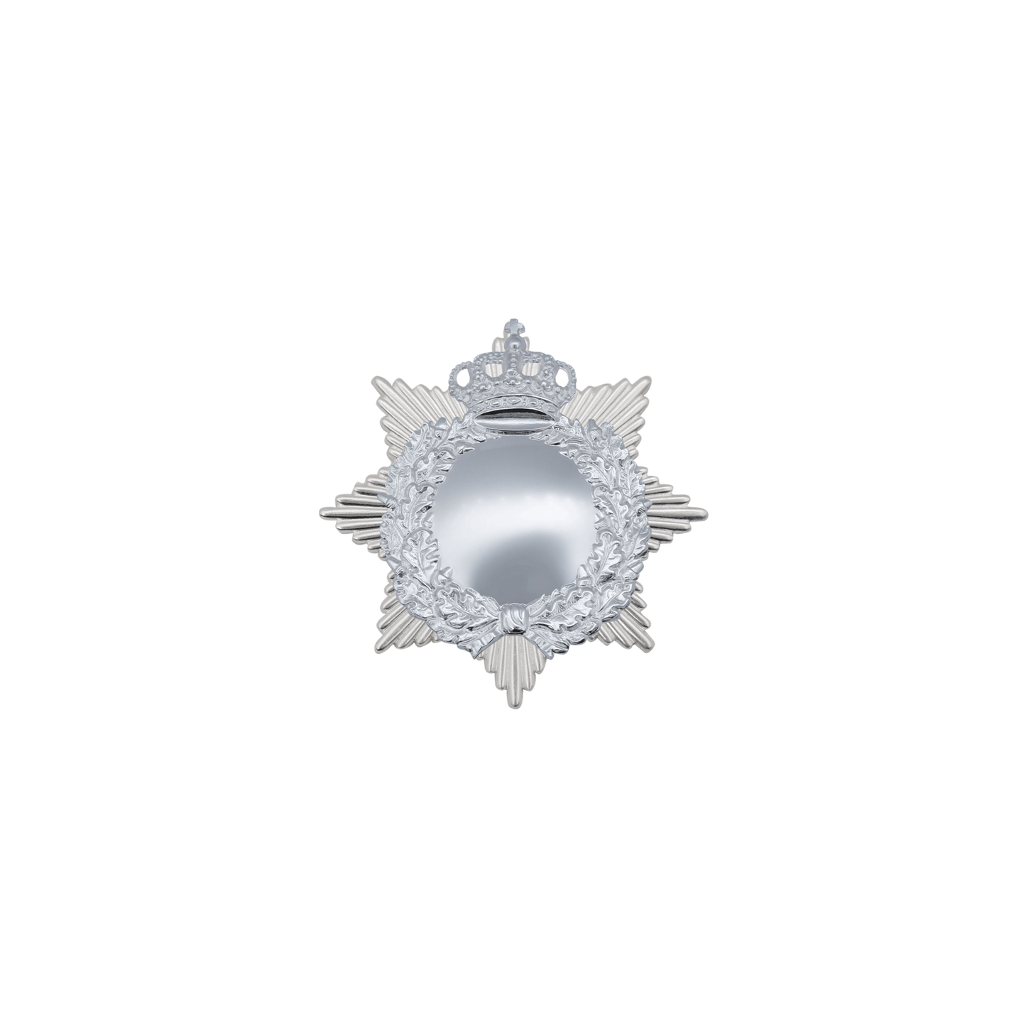 Orden, Messing, versilbert, mit Auflage 21060-20-H, Scharniernadel