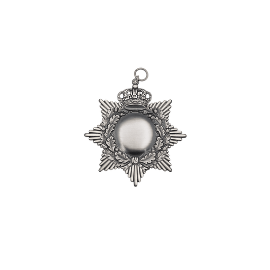 Orden, Messing, altsilber, mit Auflage 21060-30-H, Öse(n) und Ring(en)