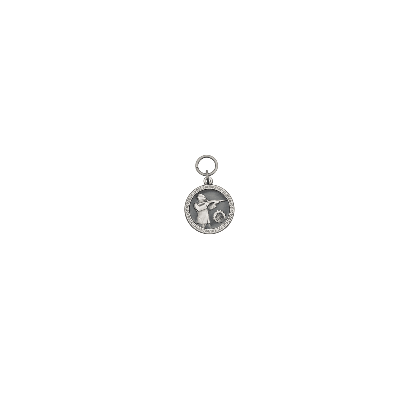 Anhänger, Messing, altsilber, mit Öse(n) und Ring(en)