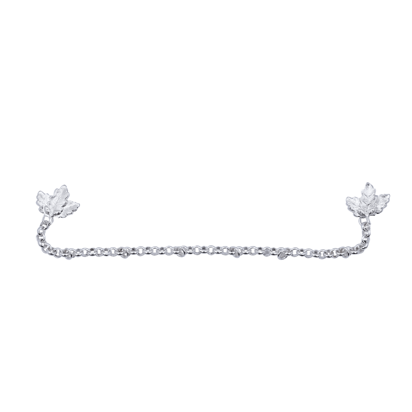 Ordenskette für 6 Orden, Messing, versilbert, mit Sicherheitsnadel