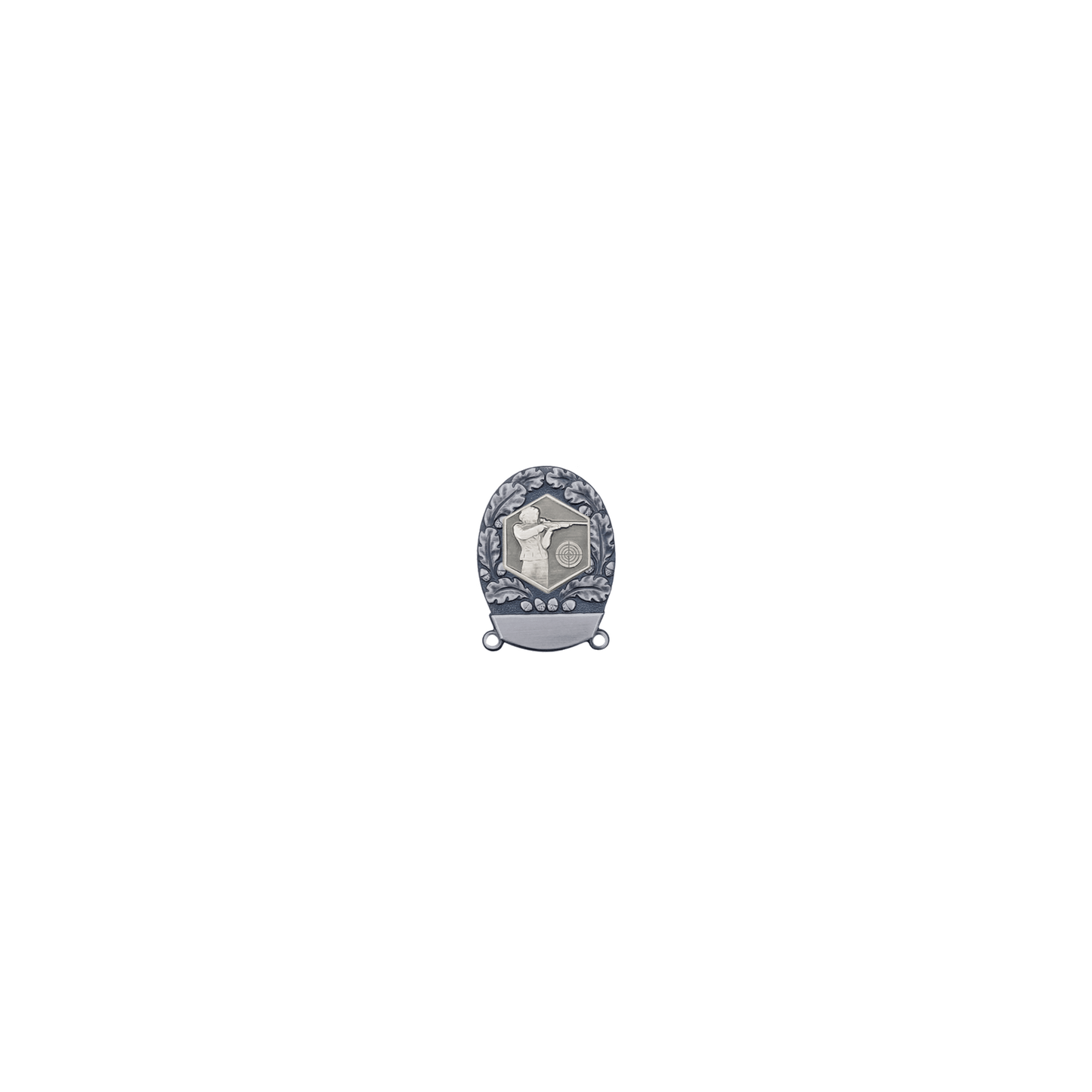 Abzeichen, Messing, altsilber, mit Scharniernadel