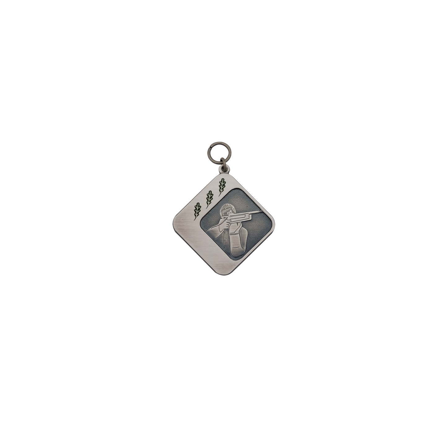 Medaille, Messing, altsilber, mit Öse(n) und Ring(en)