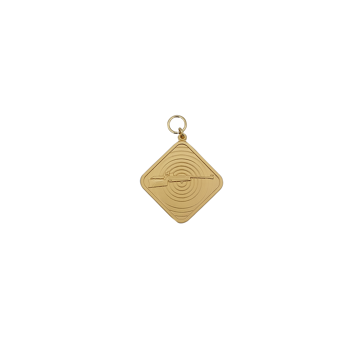 Medaille, Messing, vergoldet, mit Öse(n) und Ring(en)