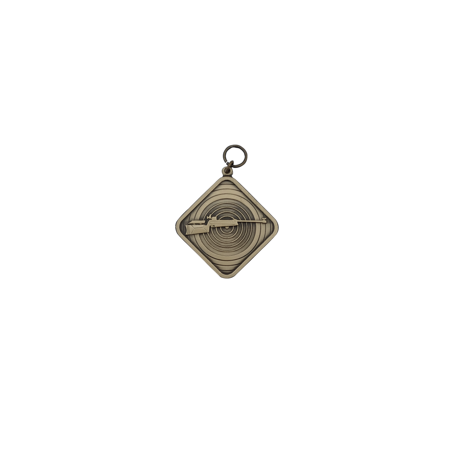 Medaille, Messing, bronzefarbig, mit Öse(n) und Ring(en)