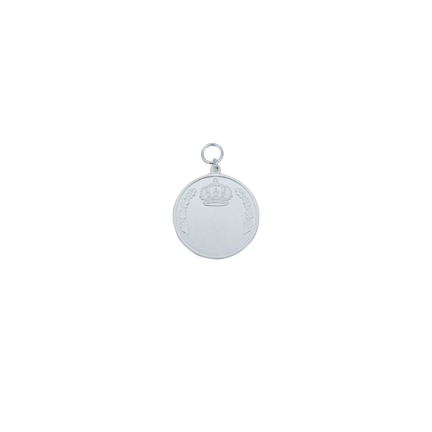 Medaille, Messing, versilbert, mit Öse(n) und Ring(en)