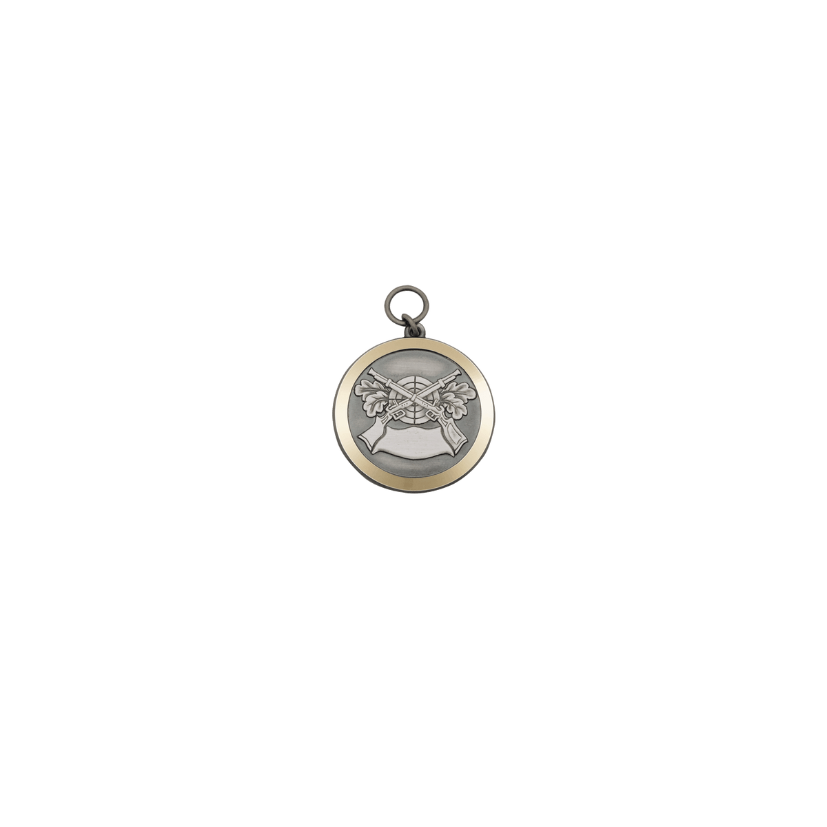 Medaille, Messing, altsilber, mit Öse(n) und Ring(en)