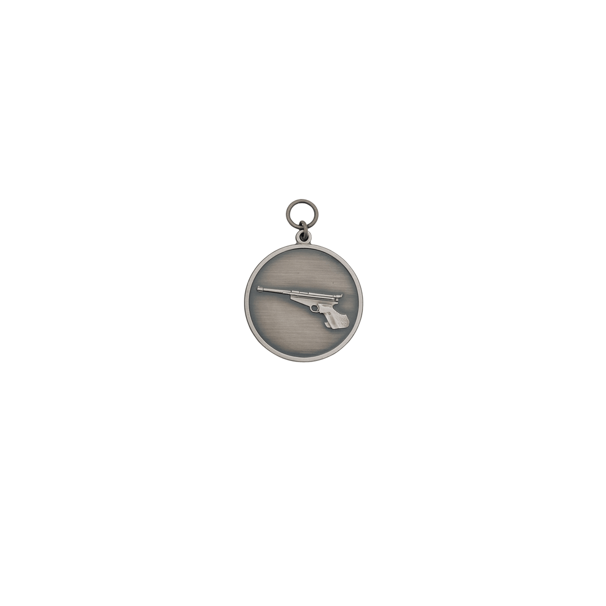 Medaille, 39mm, Messing, altsilber, mit Öse(n) und Ring(en)
