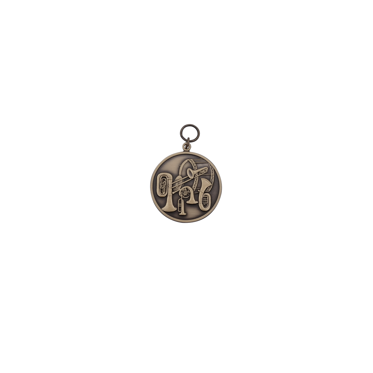 Medaille, 39mm, Messing, bronzefarbig, mit Öse(n) und Ring(en)