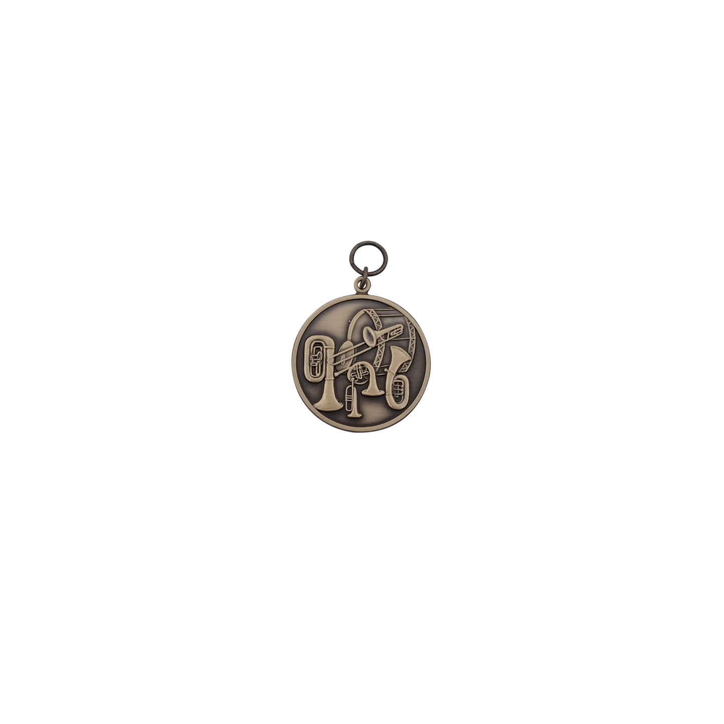 Medaille, 39mm, Messing, bronzefarbig, mit Öse(n) und Ring(en)