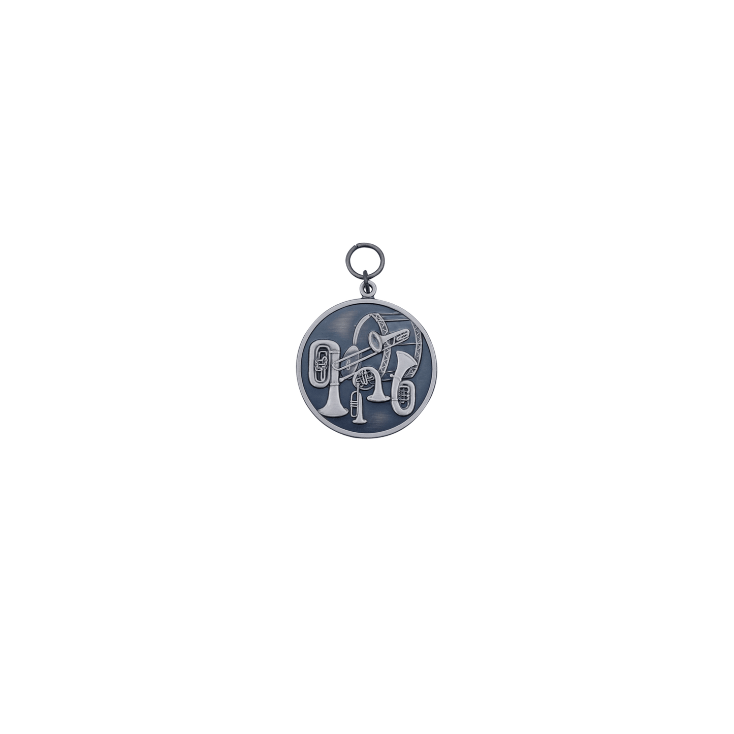 Medaille, 39mm, Messing, altsilber, mit Öse(n) und Ring(en)