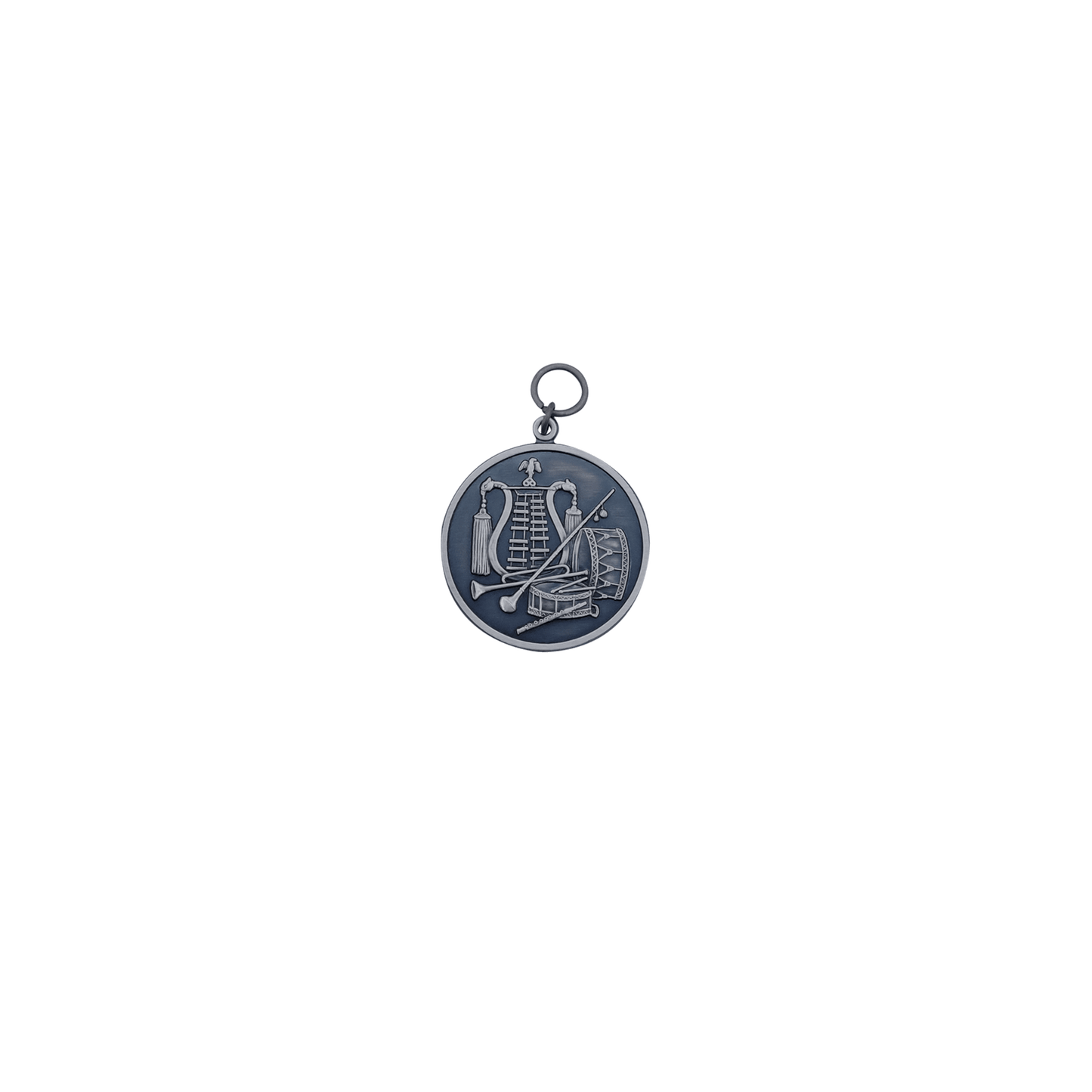 Medaille, 39mm, Messing, altsilber, mit Öse(n) und Ring(en)